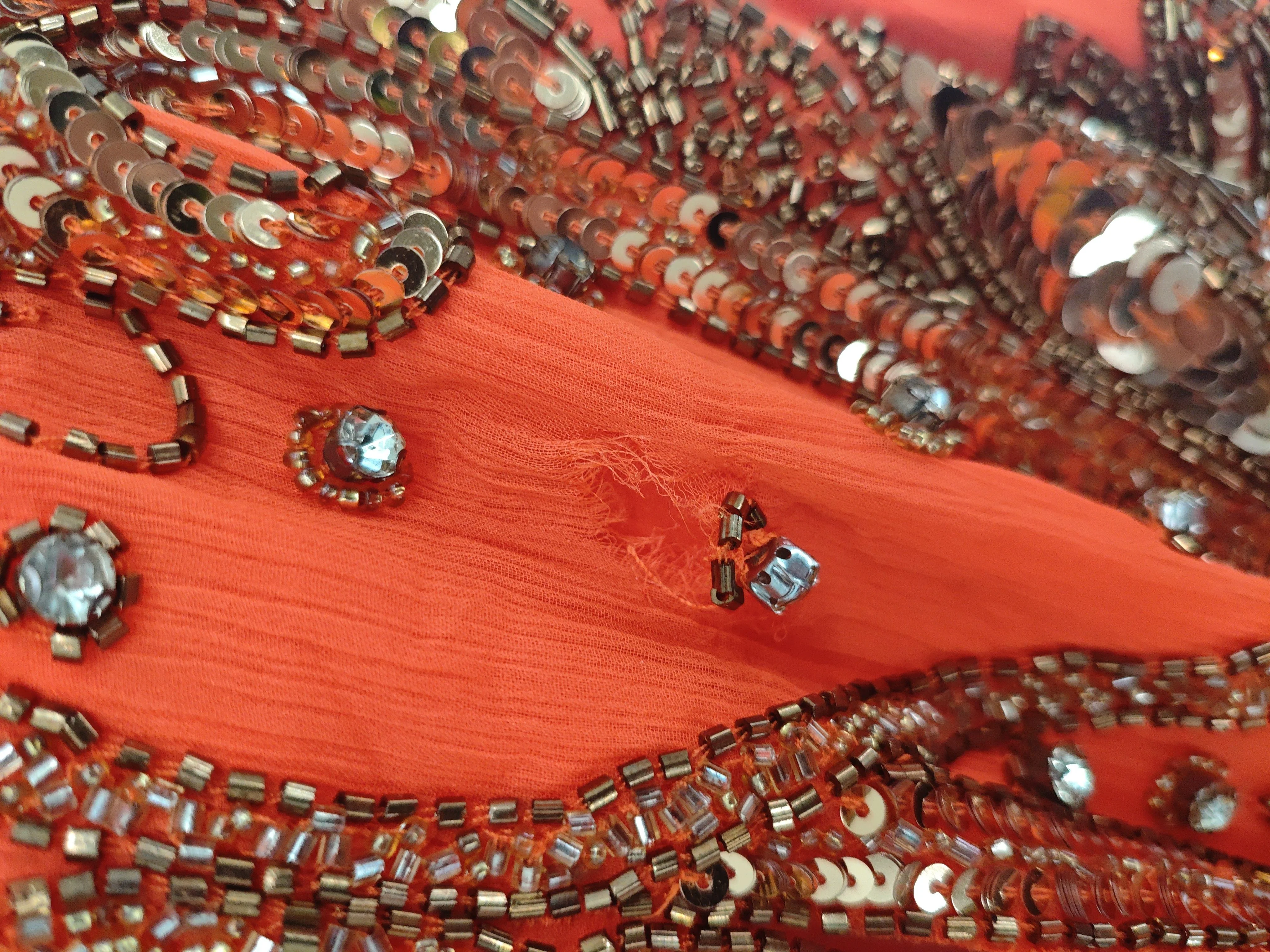 Karen Millen Maxi Dress UK10 in Orange RRP £499 - Image 5