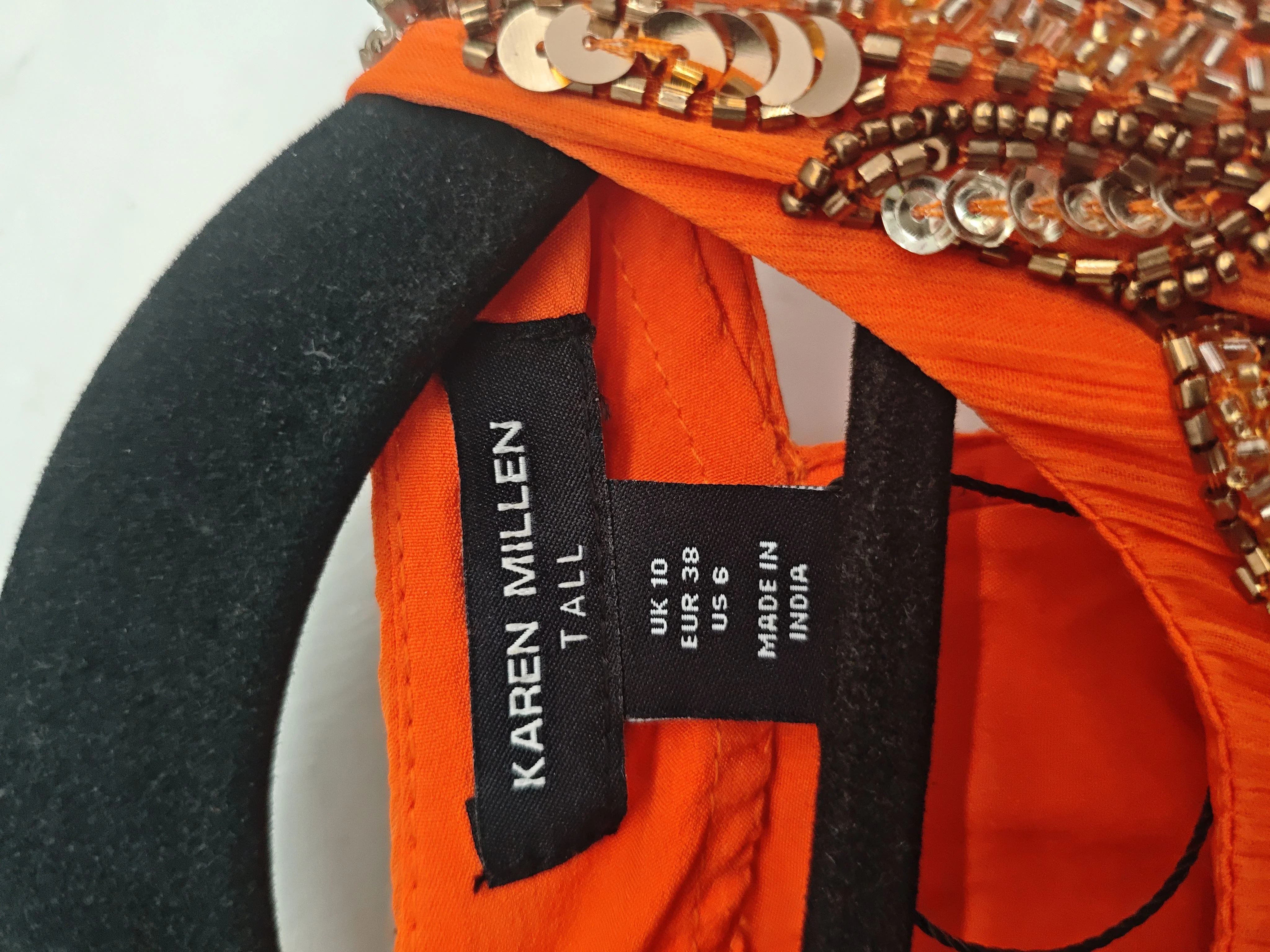 Karen Millen Maxi Dress UK10 in Orange RRP £499 - Image 6