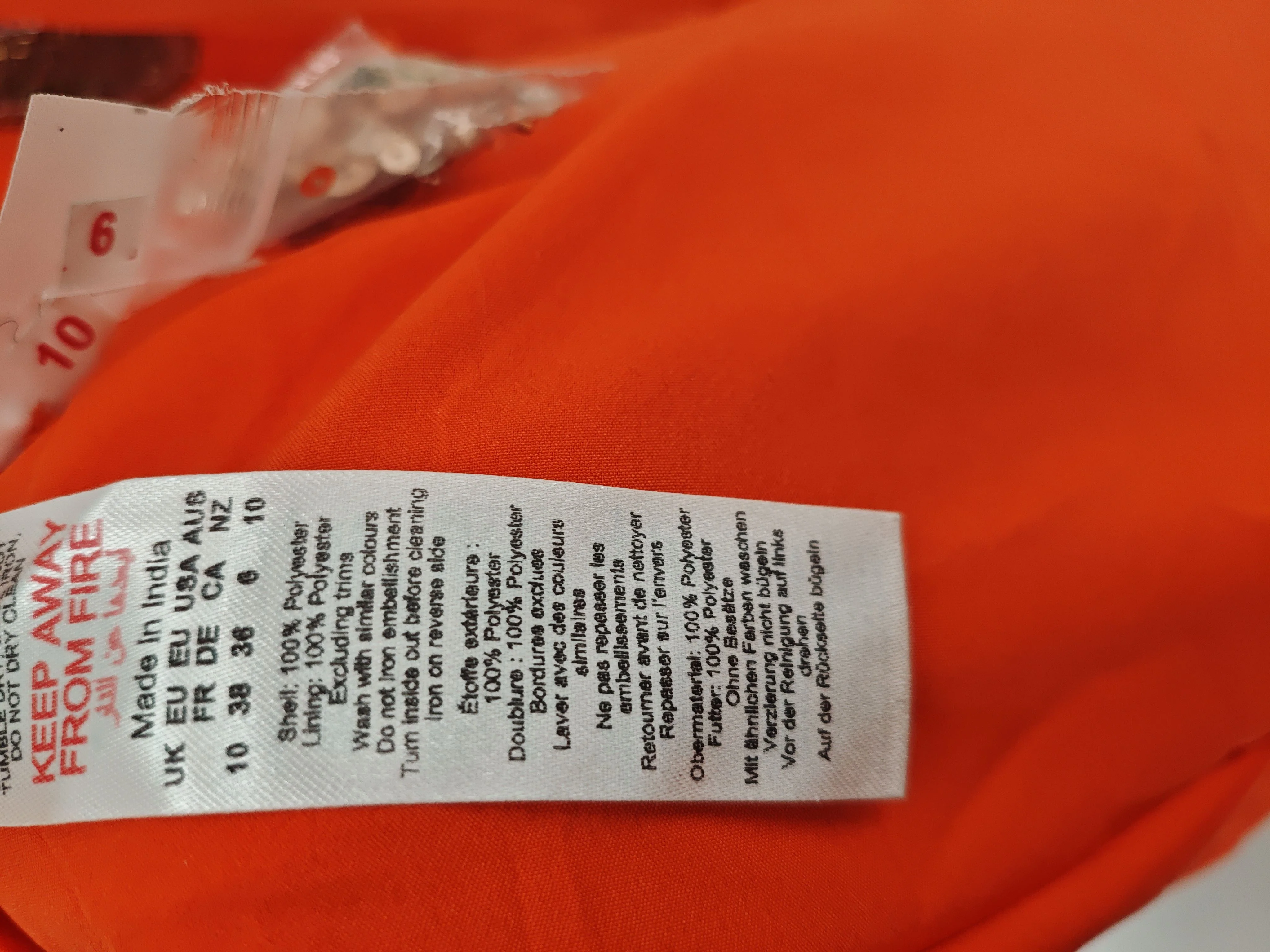Karen Millen Maxi Dress UK10 in Orange RRP £499 - Image 7