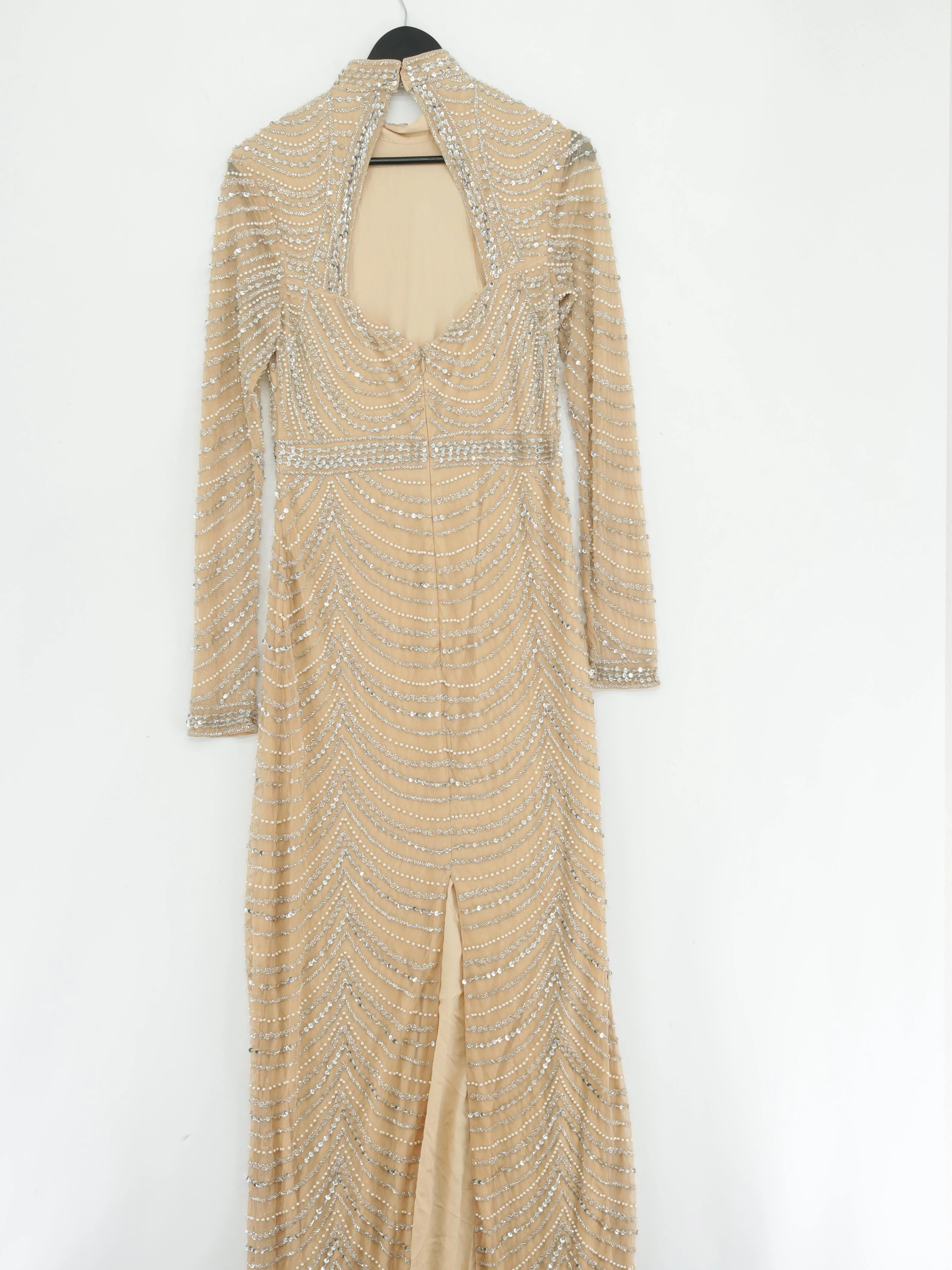Karen Millen Maxi Dress UK10 in Silver RRP £389 - Image 2