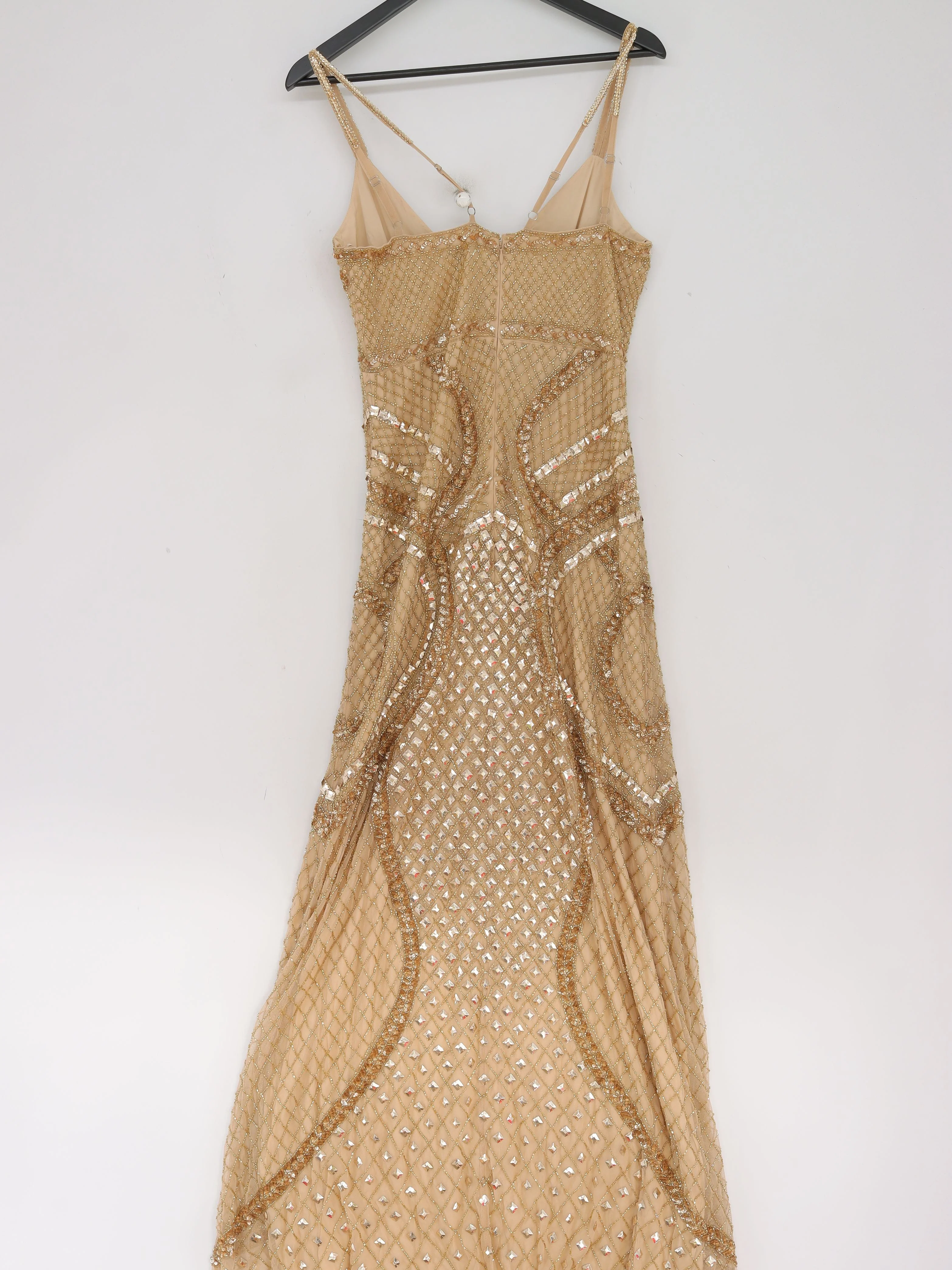 Karen Millen Maxi Dress UK10 in Tan RRP £359 - Image 2