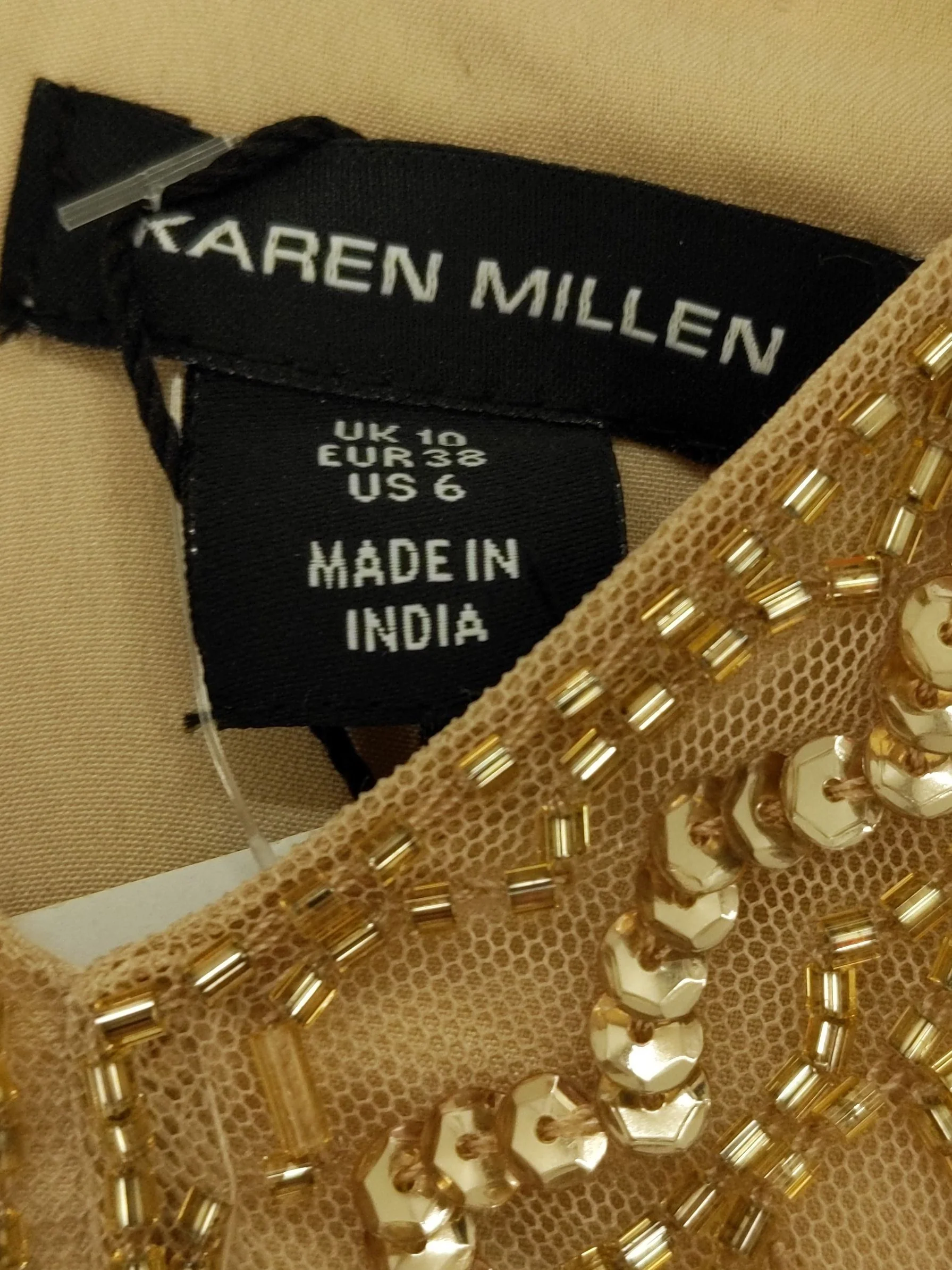 Karen Millen Maxi Dress UK10 in Tan RRP £359 - Image 5