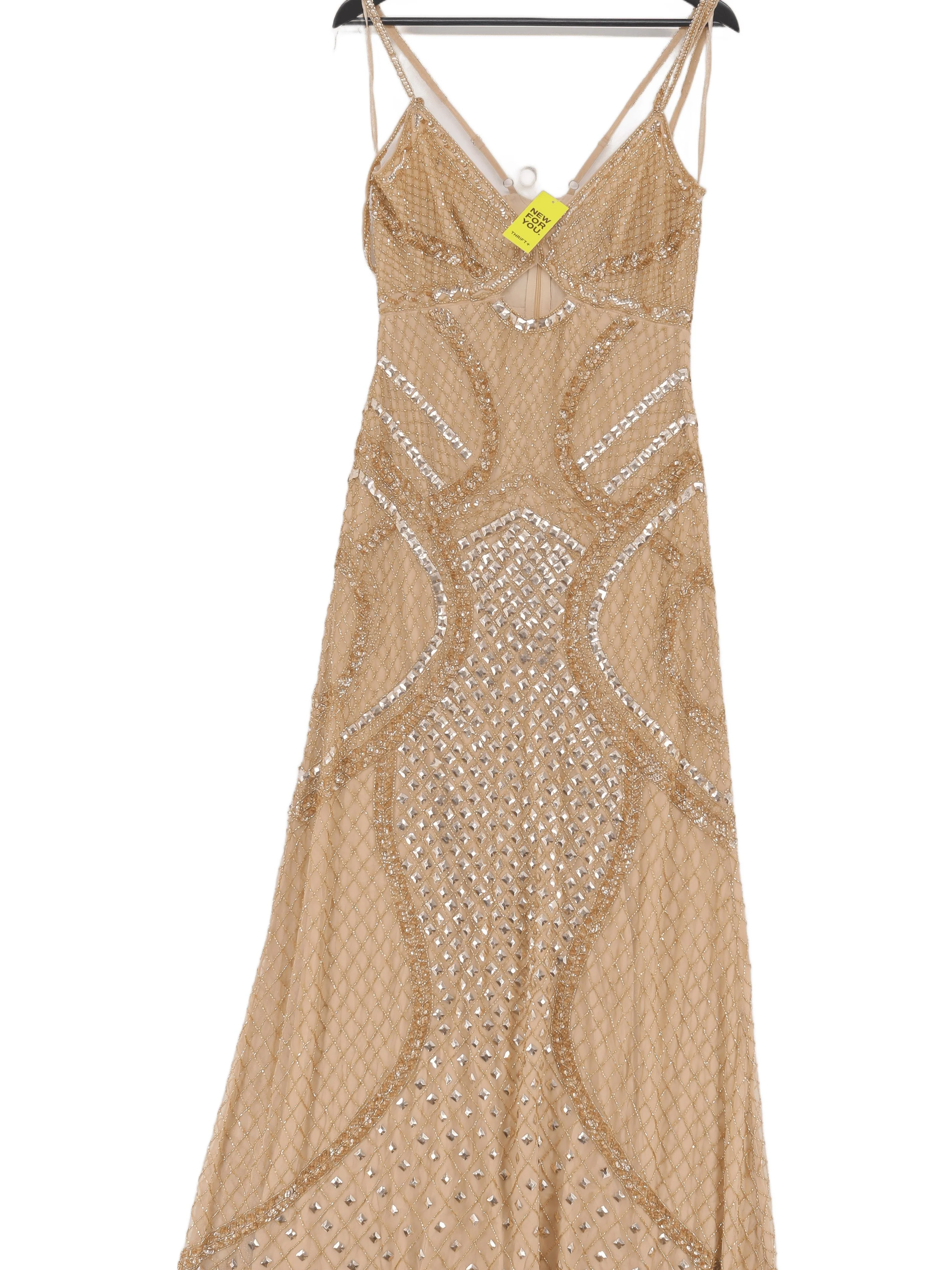 Karen Millen Maxi Dress UK10 in Tan RRP £359