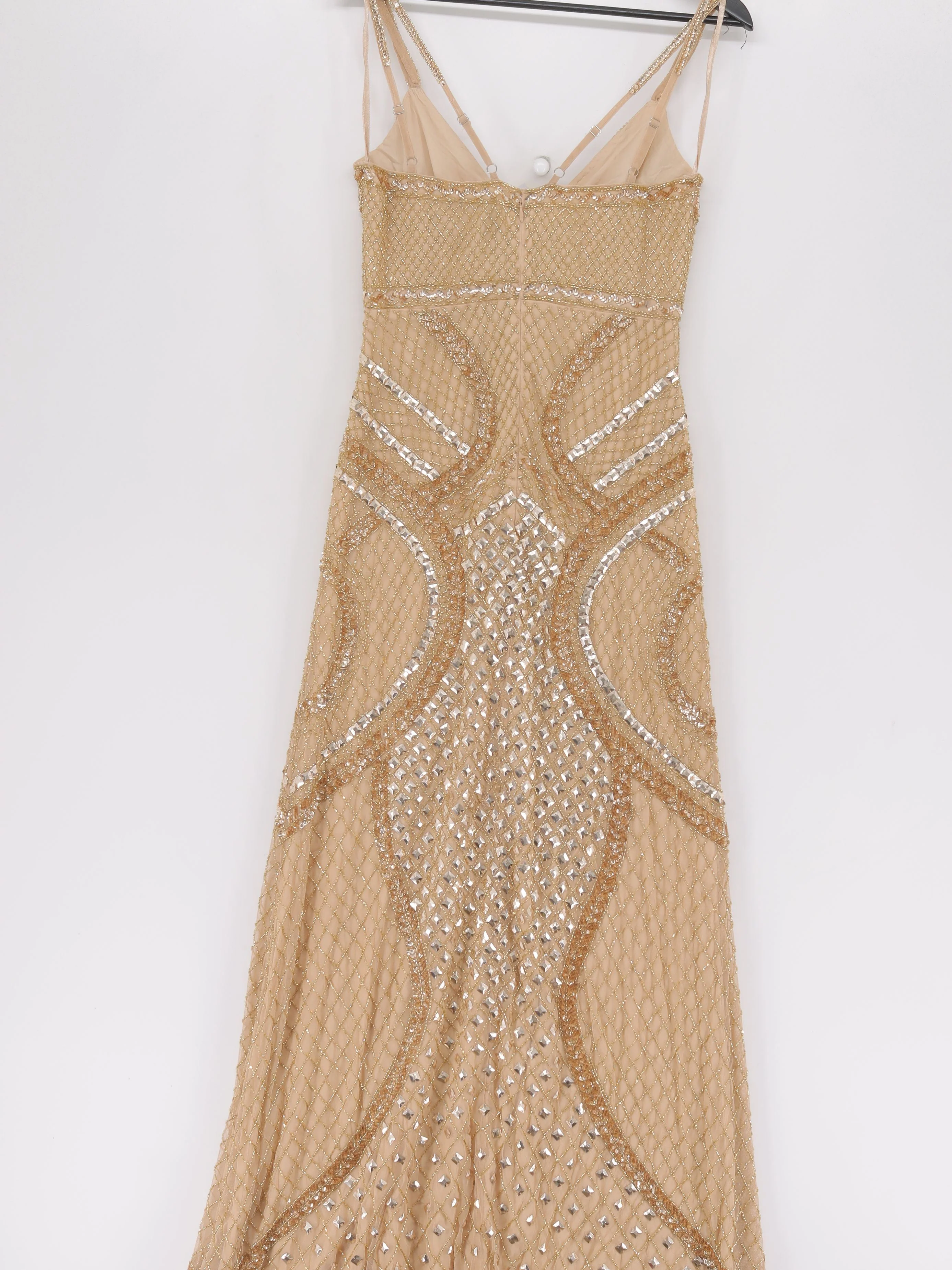 Karen Millen Maxi Dress UK10 in Tan RRP £359 - Image 2