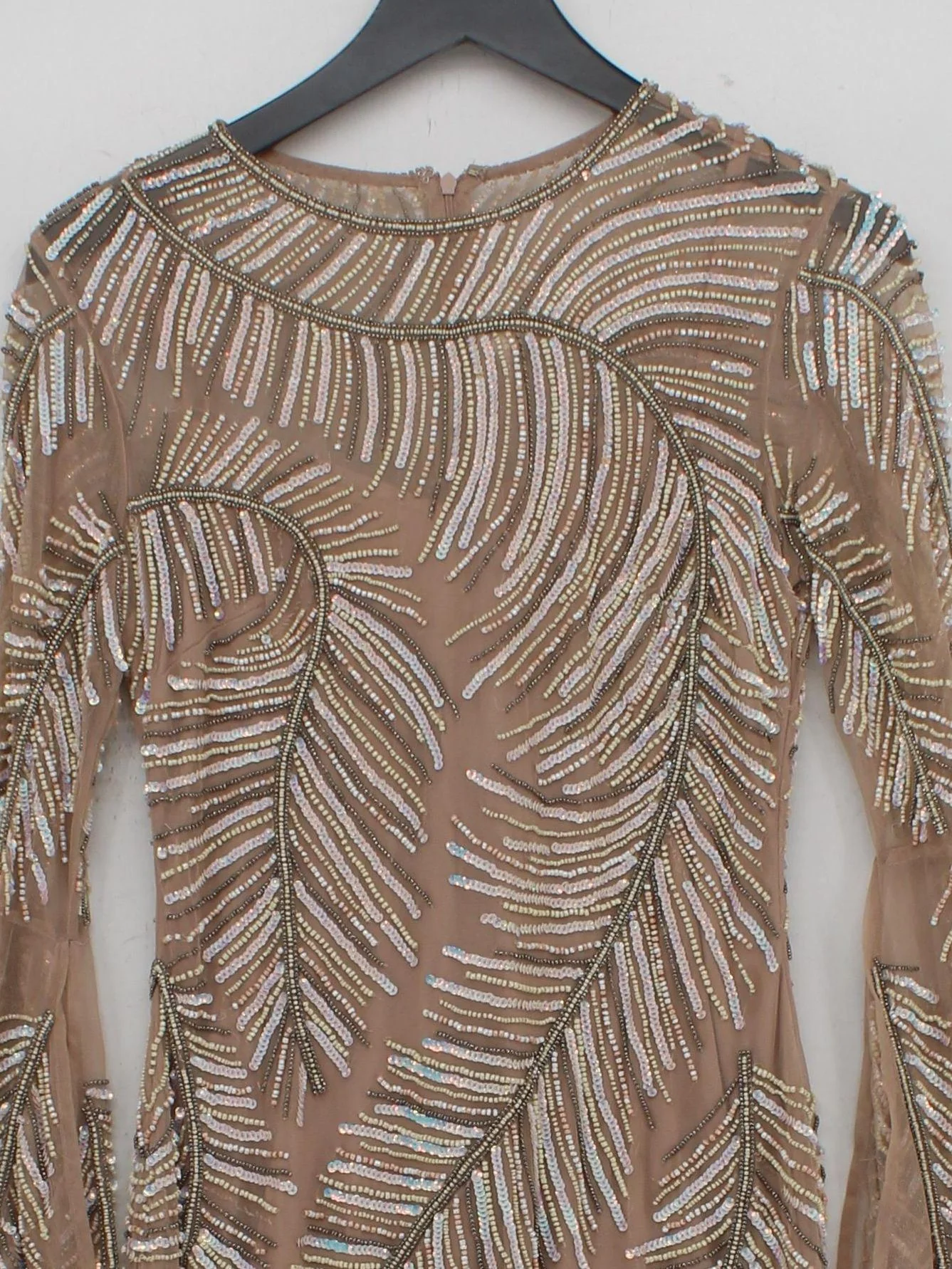 Karen Millen Maxi Dress UK10 in Tan RRP £369 - Image 3