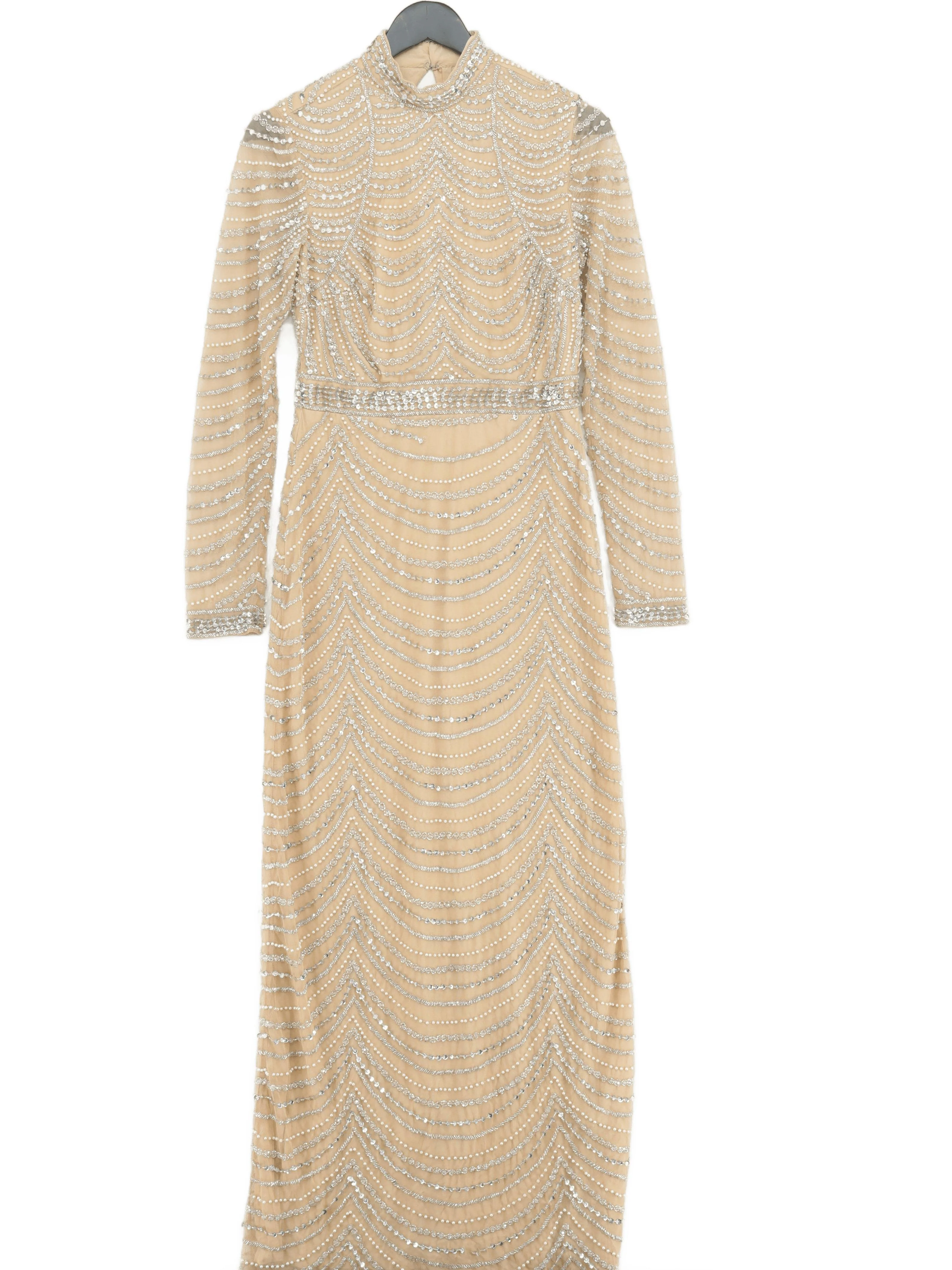 Karen Millen Maxi Dress UK10 in Tan RRP £389
