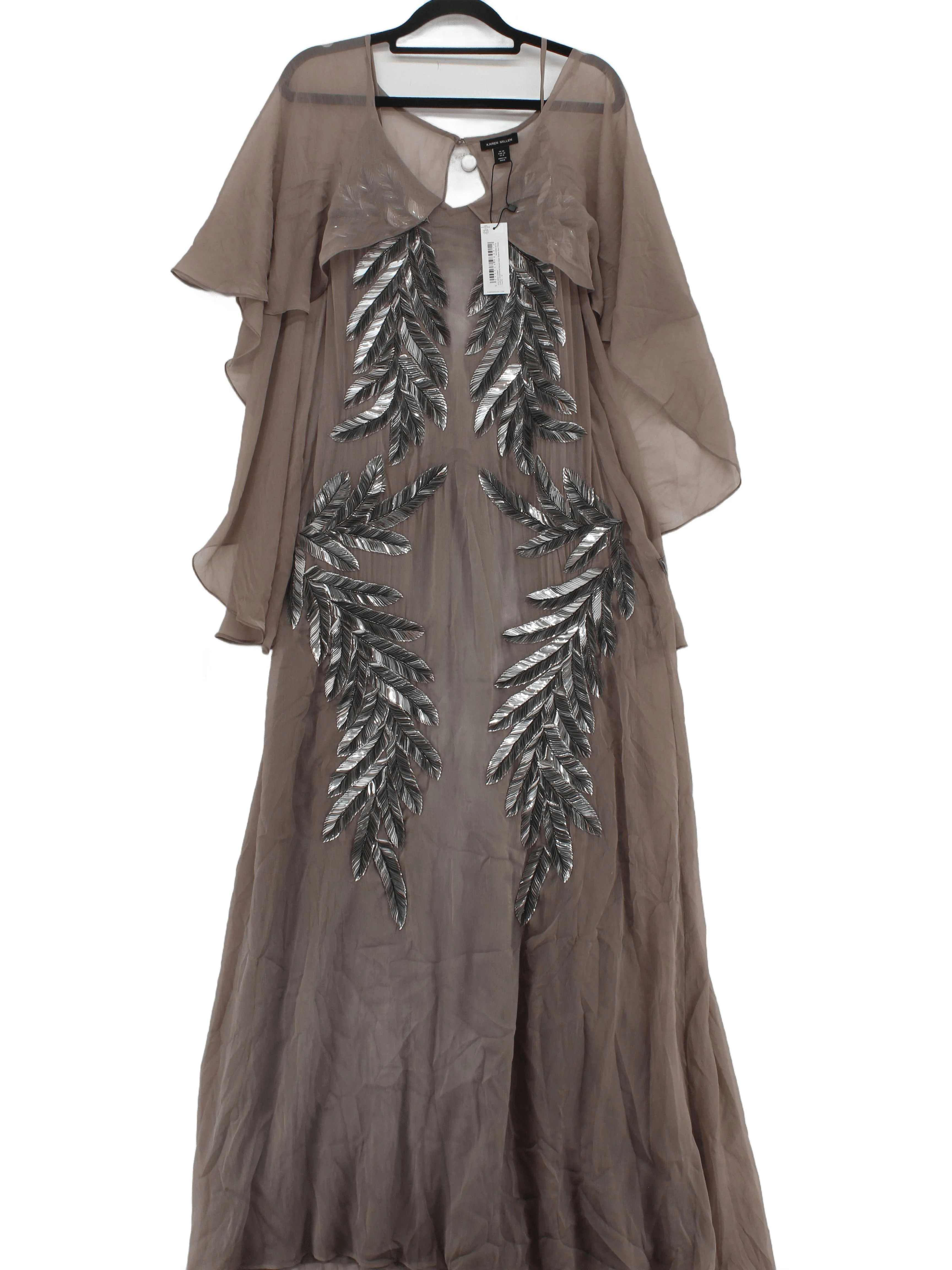 Karen Millen Maxi Dress UK10 in Tan RRP £519