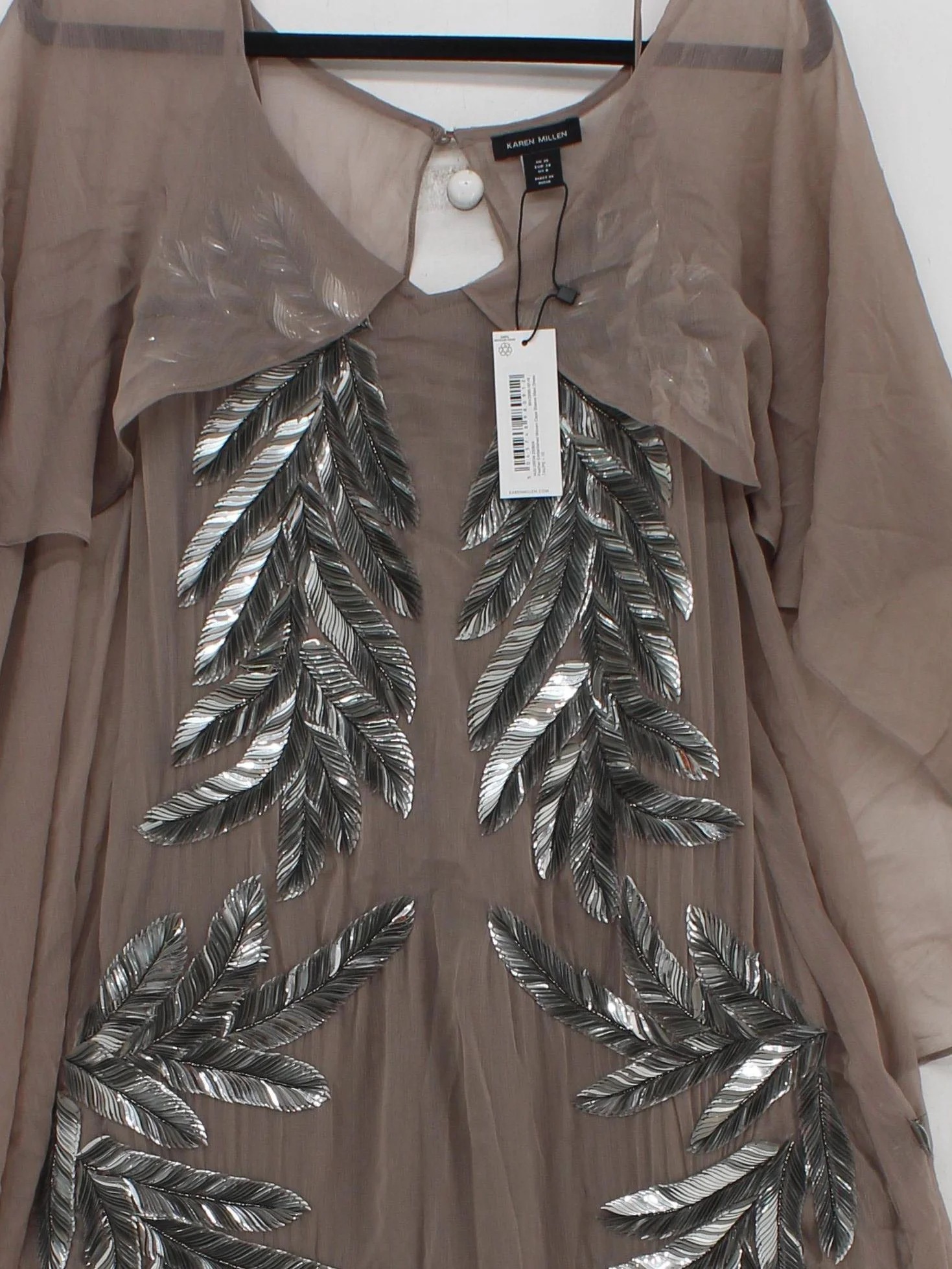 Karen Millen Maxi Dress UK10 in Tan RRP £519 - Image 3