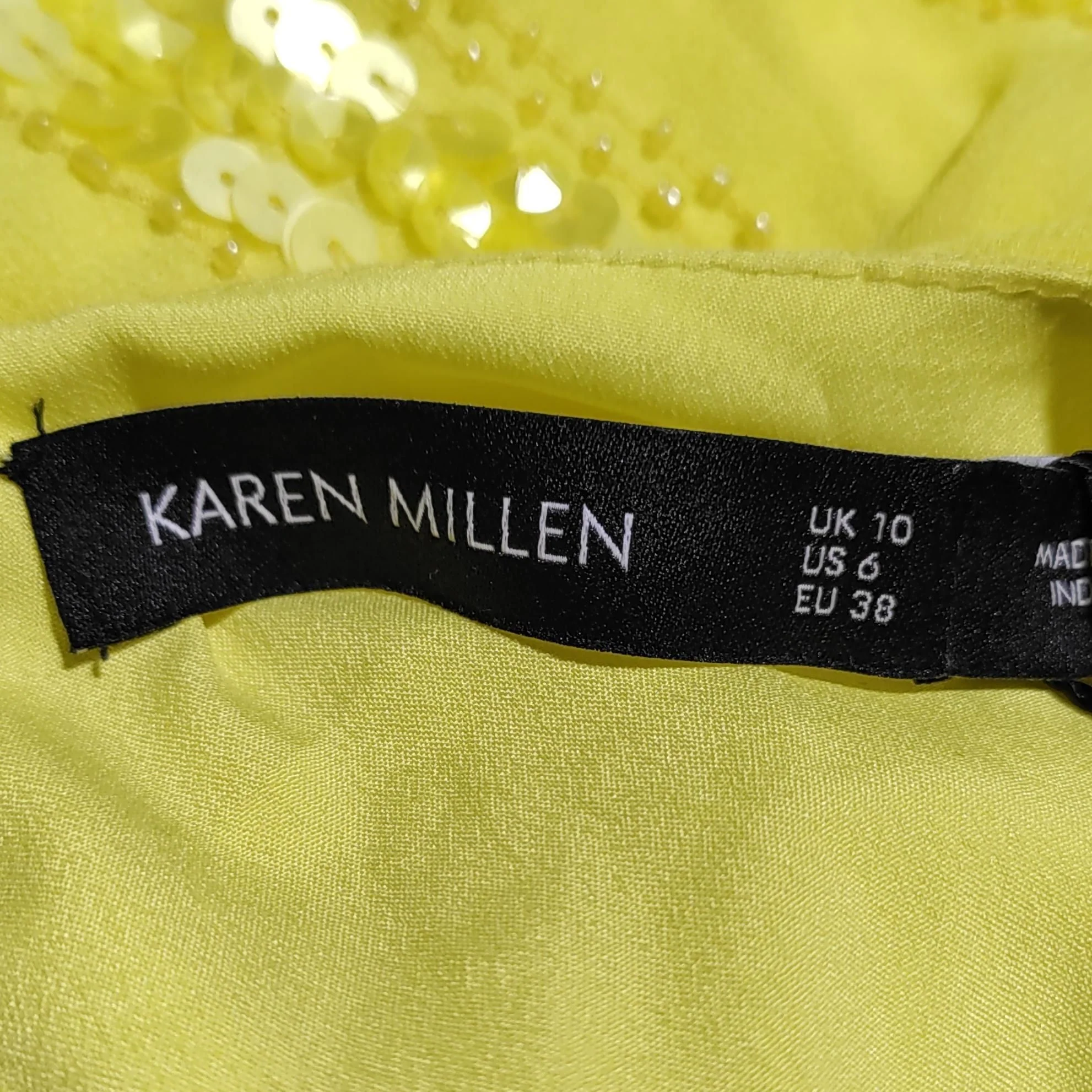 Karen Millen Maxi Dress UK10 in Yellow - Image 5