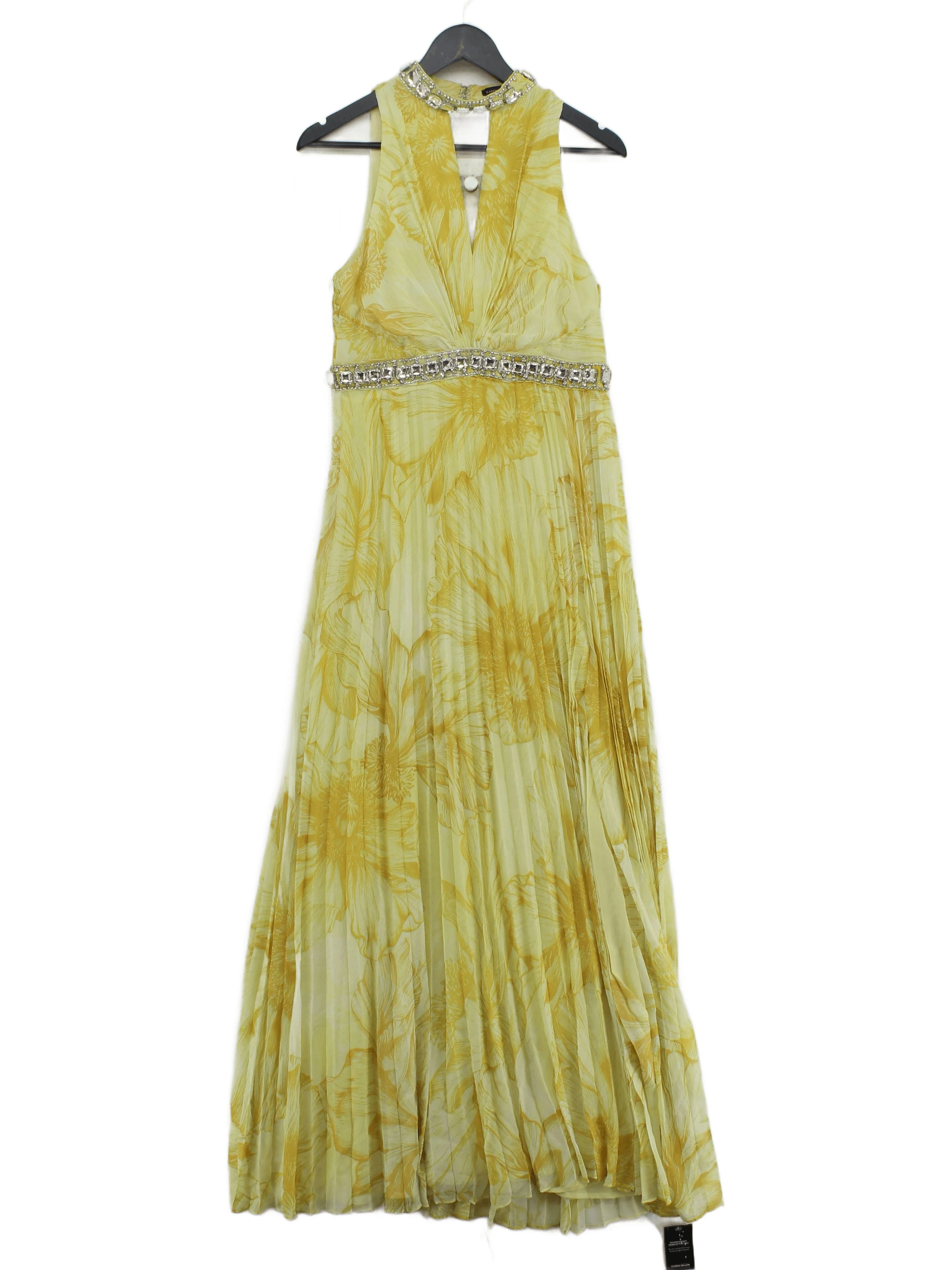 Karen Millen Maxi Dress UK10 in Yellow RRP £249