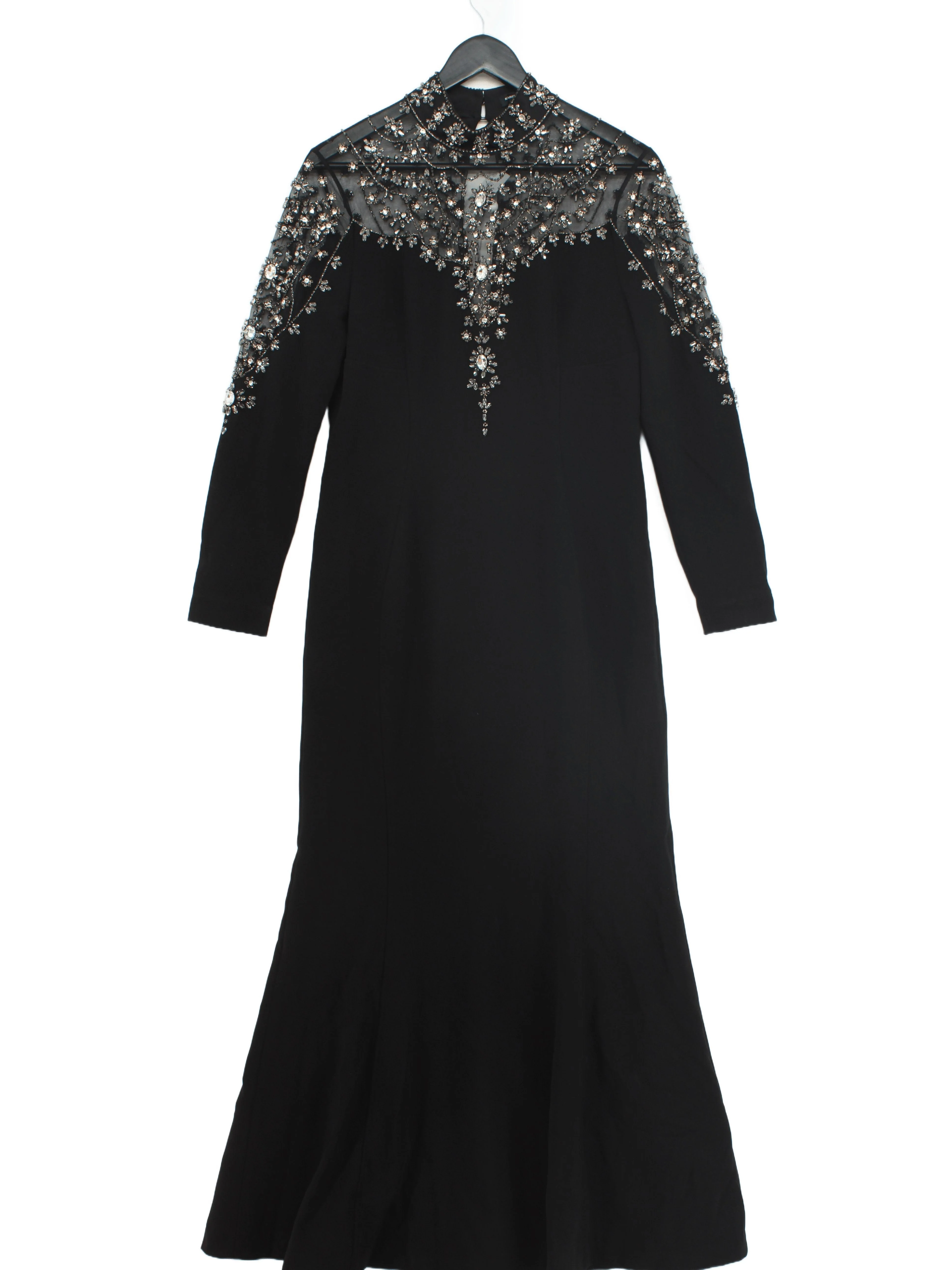 Karen Millen Maxi Dress UK12 in Black RRP £439
