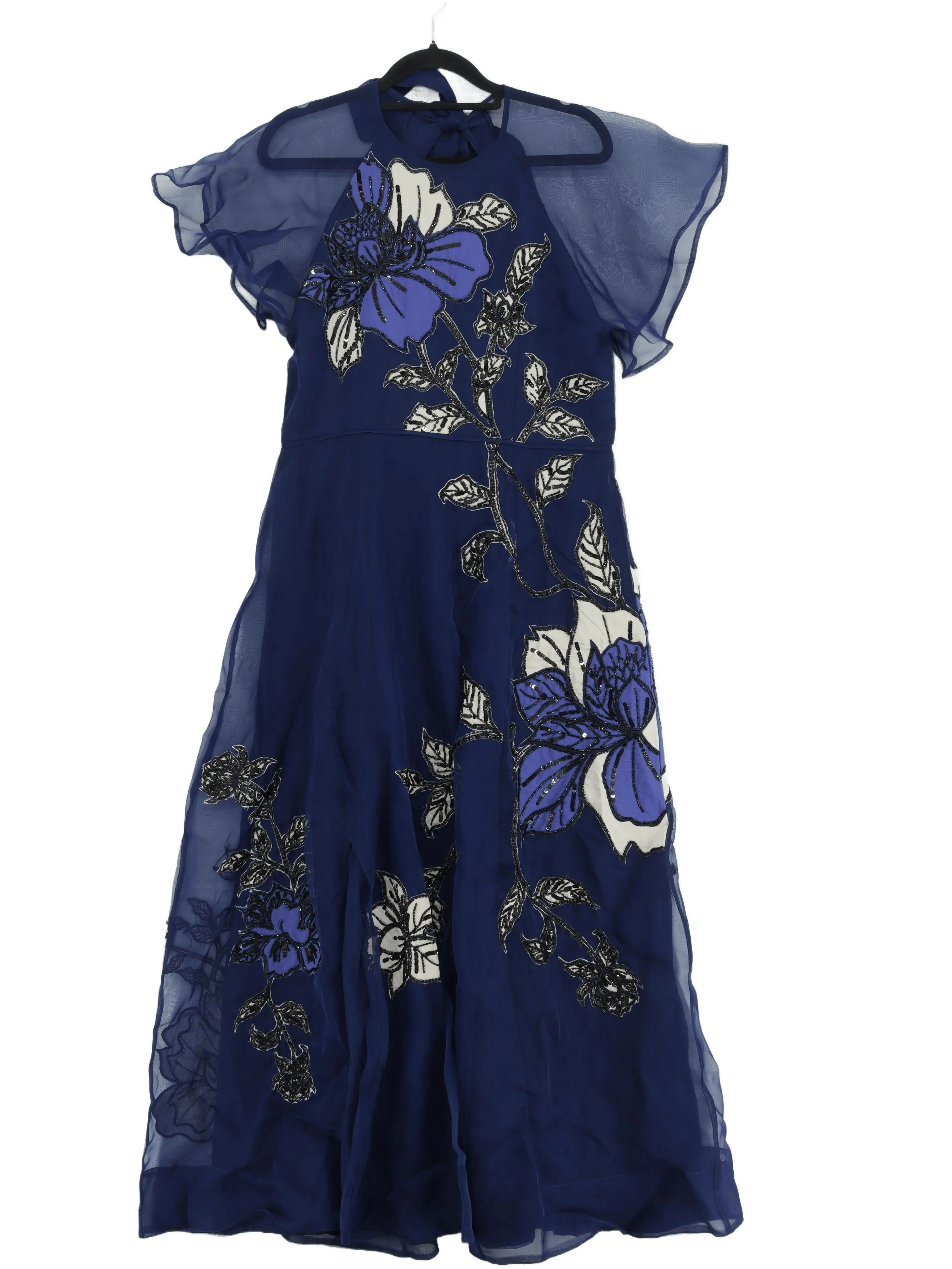 Karen Millen Maxi Dress UK12 in Blue RRP £399