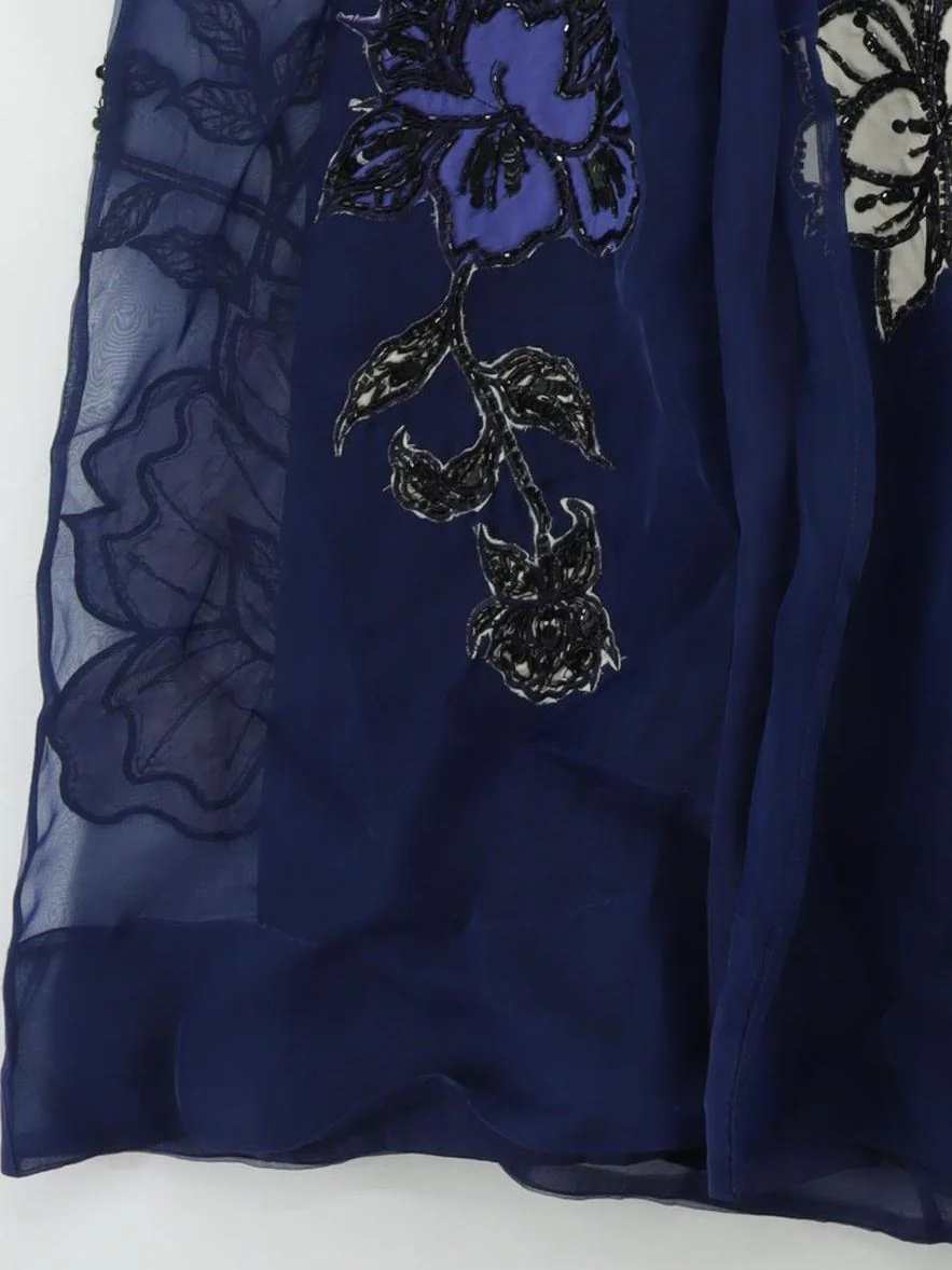 Karen Millen Maxi Dress UK12 in Blue RRP £399 - Image 4