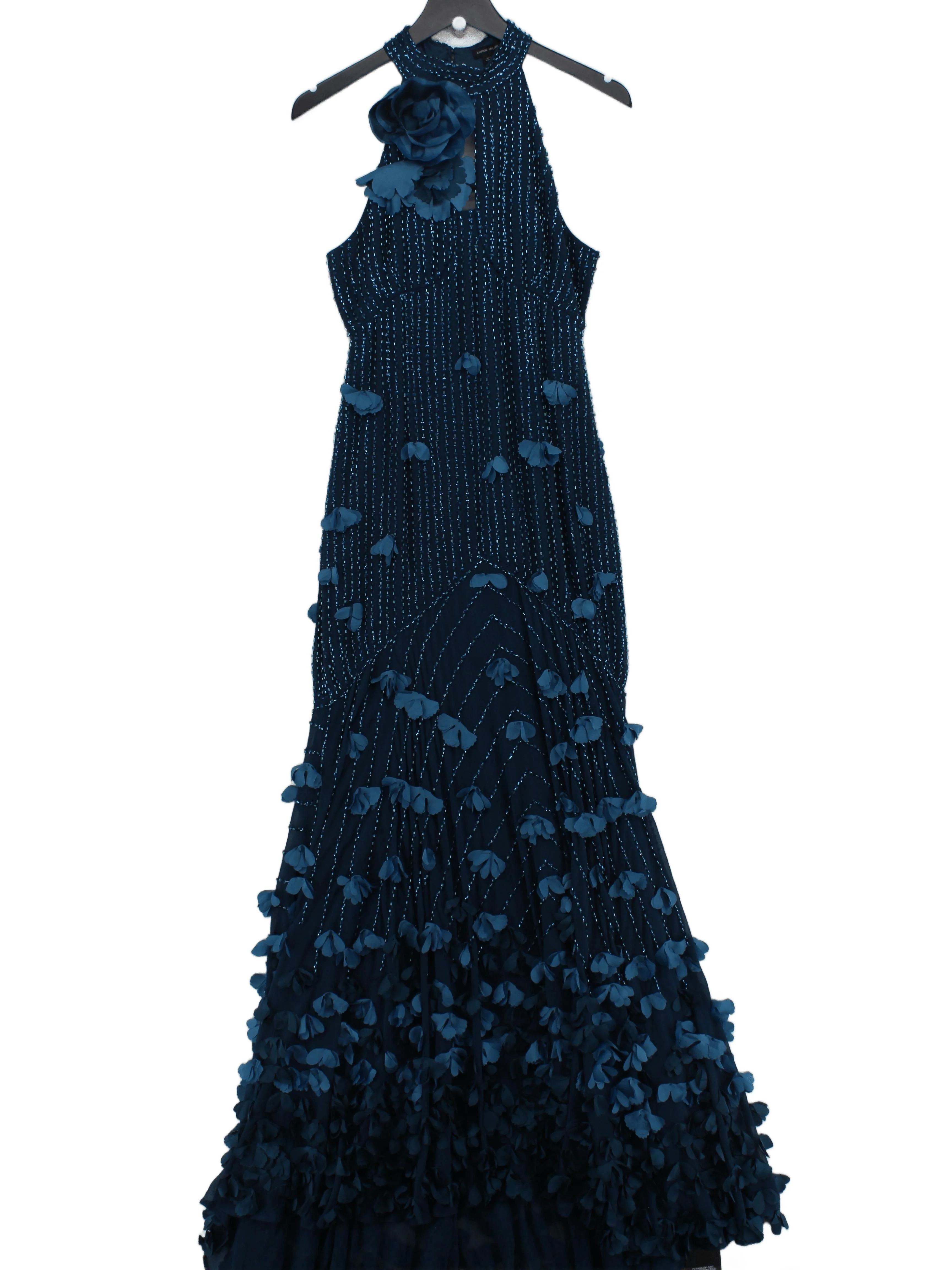 Karen Millen Maxi Dress UK12 in Blue RRP £499