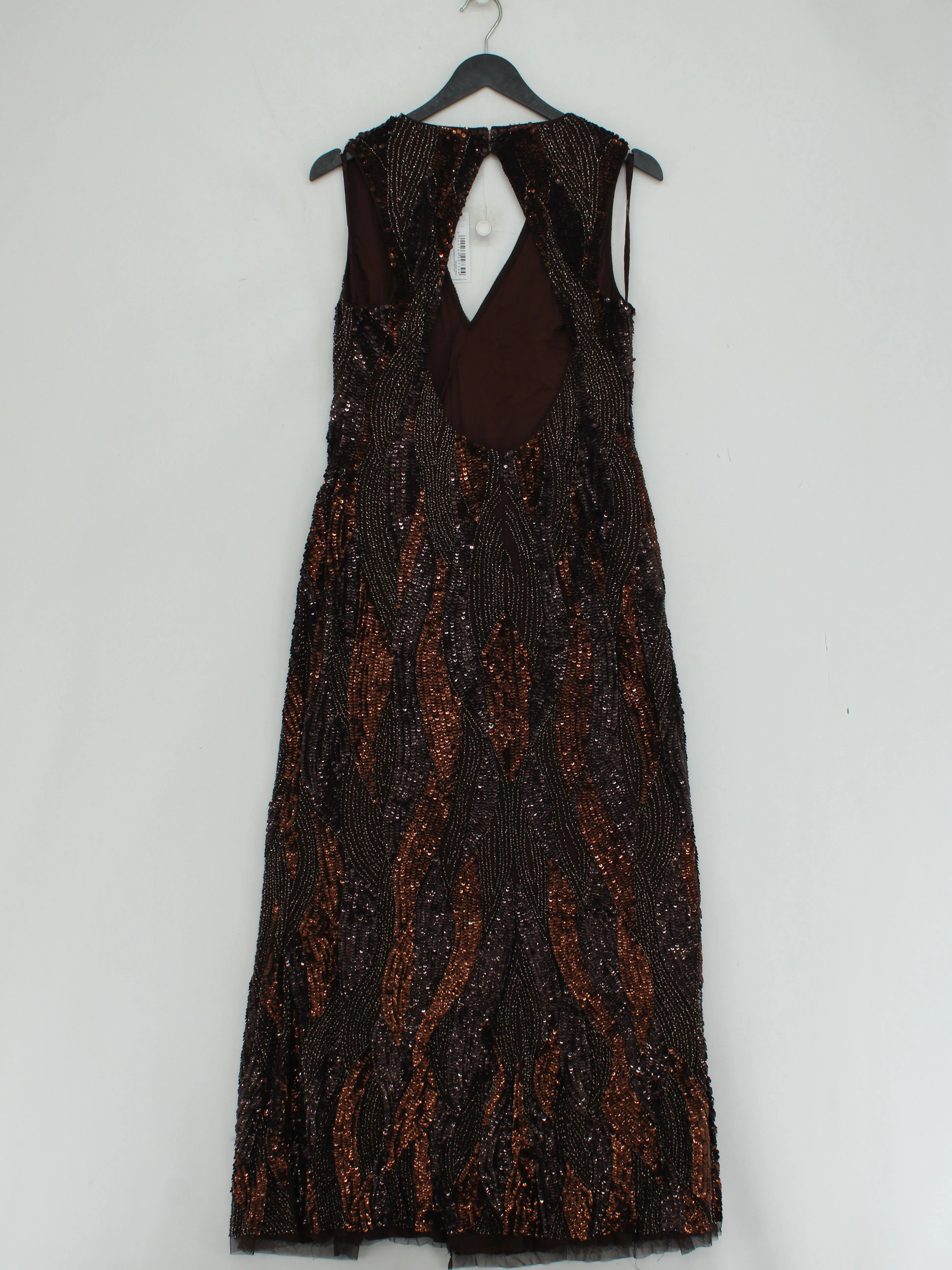 Karen Millen Maxi Dress UK12 in Brown RRP £359 - Image 2
