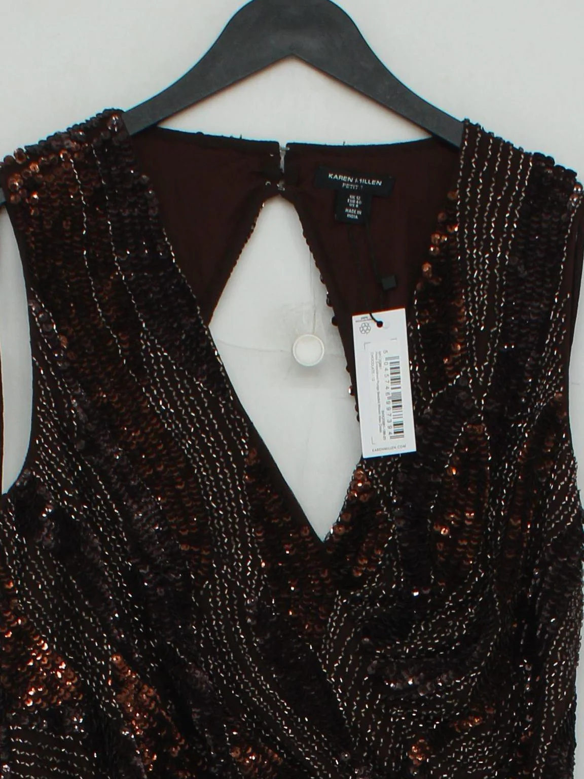 Karen Millen Maxi Dress UK12 in Brown RRP £359 - Image 3