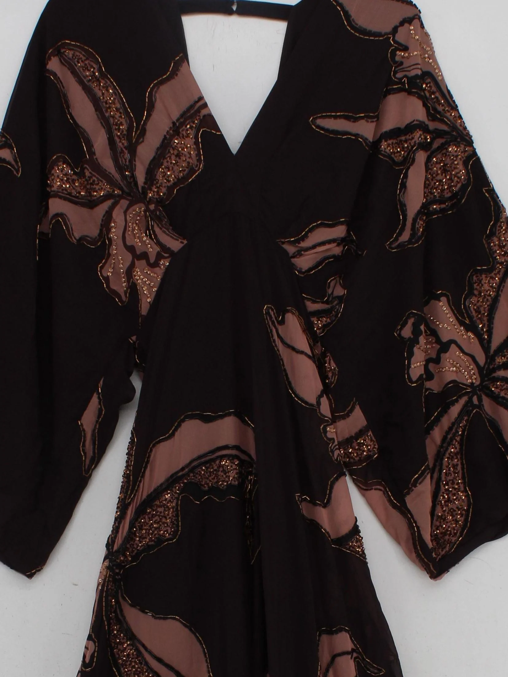 Karen Millen Maxi Dress UK12 in Brown RRP £399 - Image 3