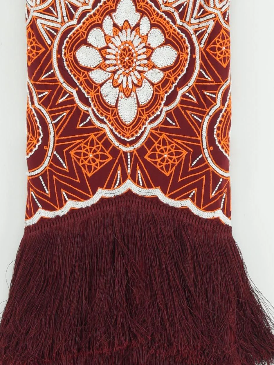 Karen Millen Maxi Dress UK12 in Brown RRP £439 - Image 3