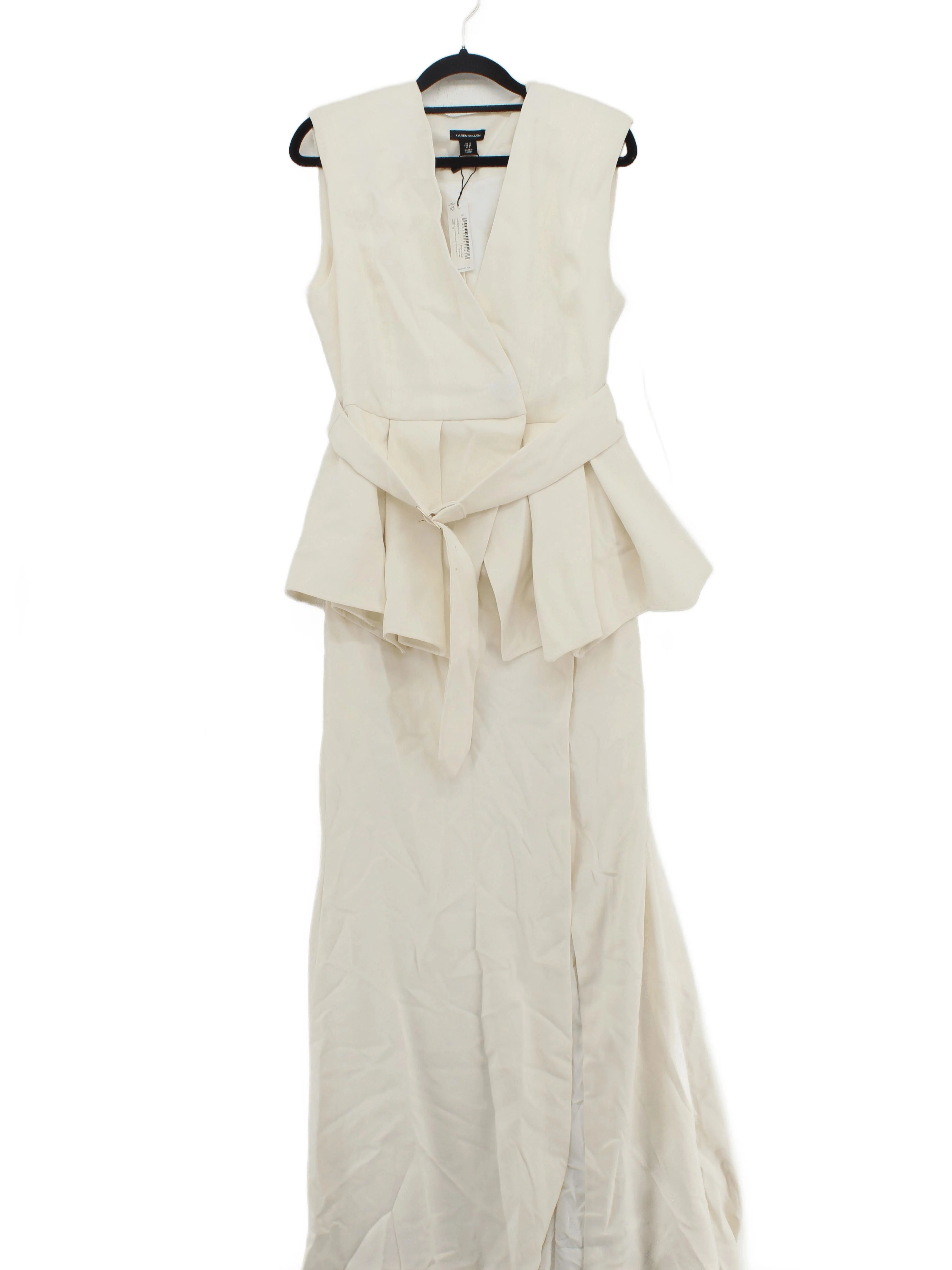 Karen Millen Maxi Dress UK12 in Cream RRP £269