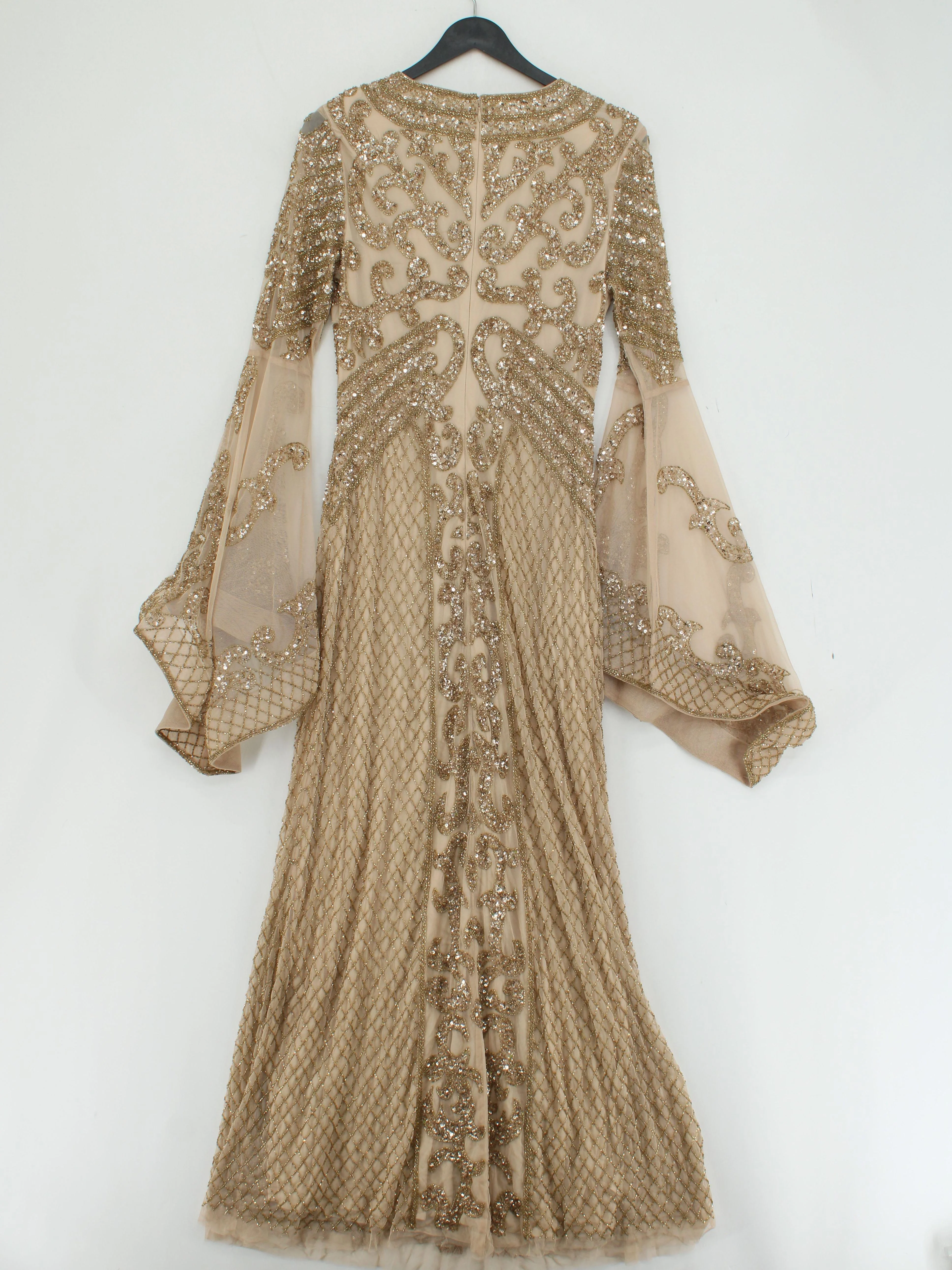Karen Millen Maxi Dress UK12 in Gold RRP £359 - Image 2