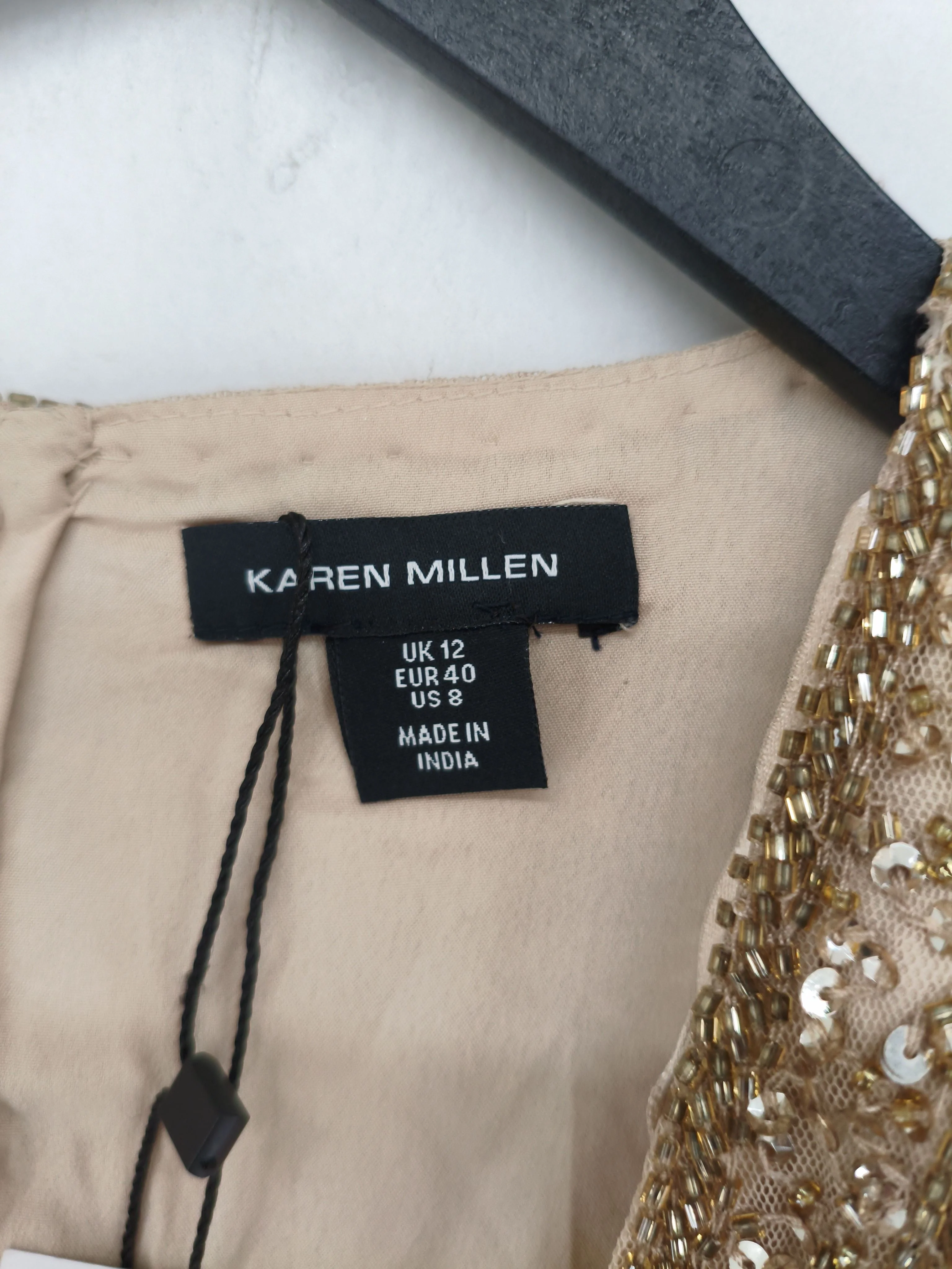 Karen Millen Maxi Dress UK12 in Gold RRP £359 - Image 5