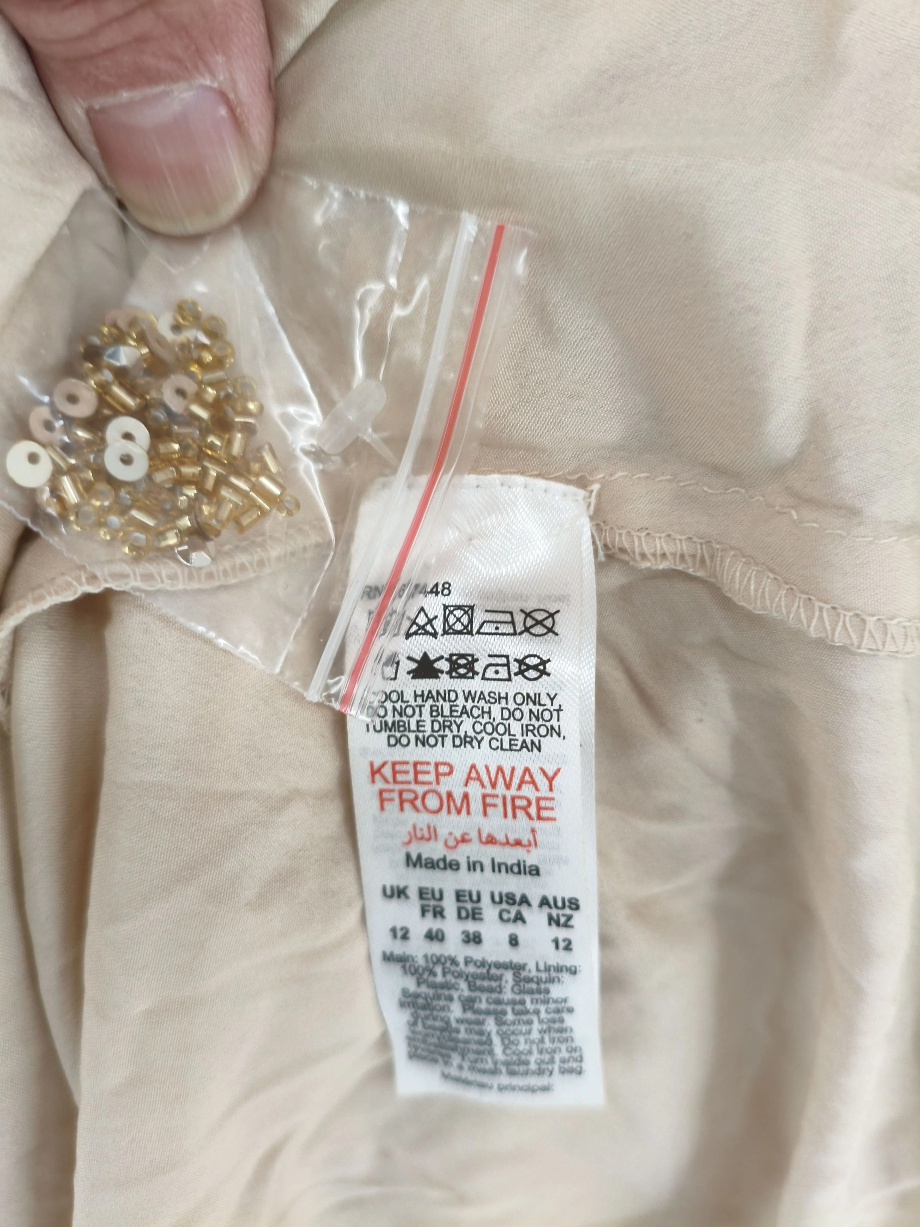 Karen Millen Maxi Dress UK12 in Gold RRP £359 - Image 6