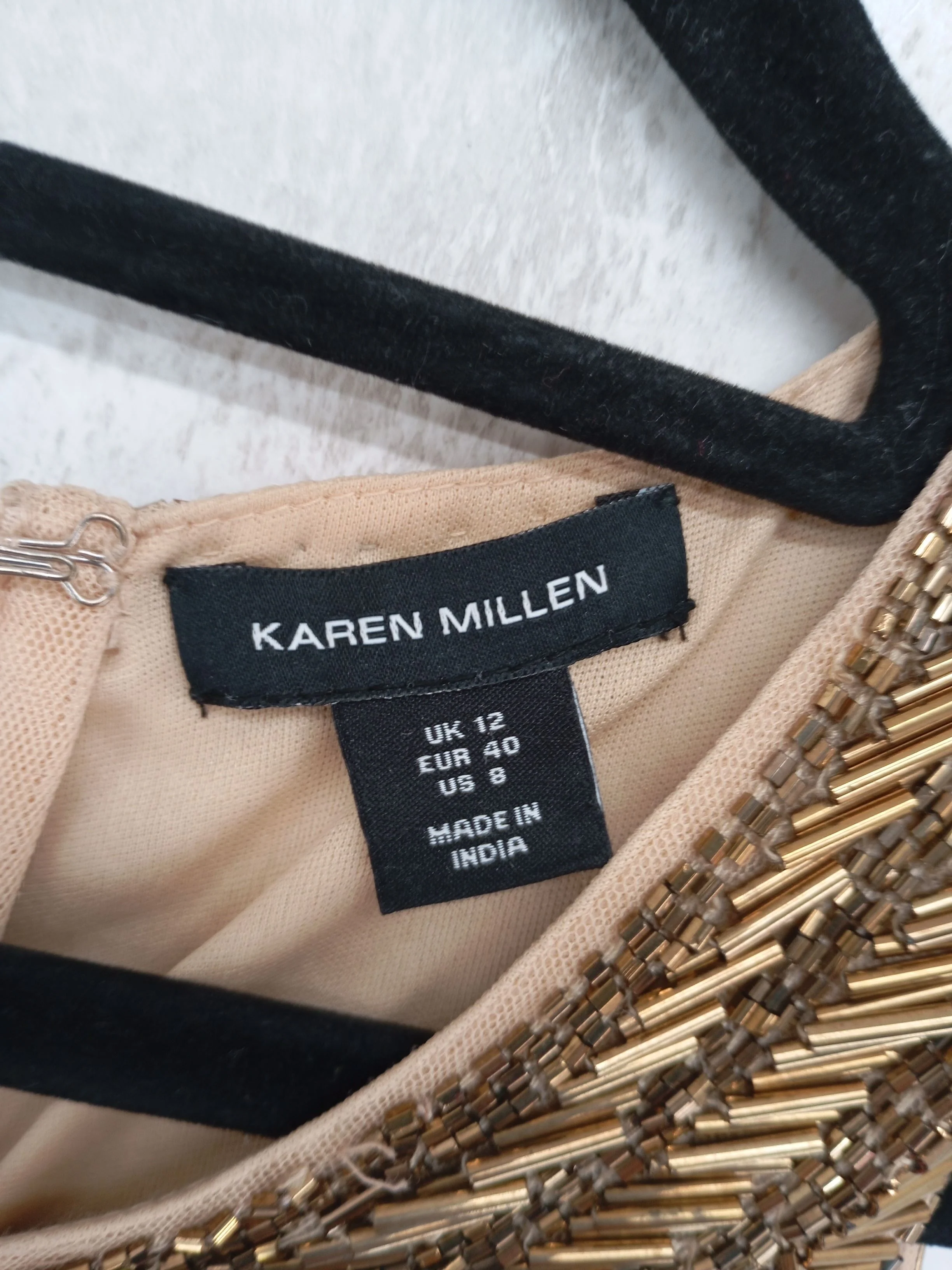 Karen Millen Maxi Dress UK12 in Gold RRP £409 - Image 6