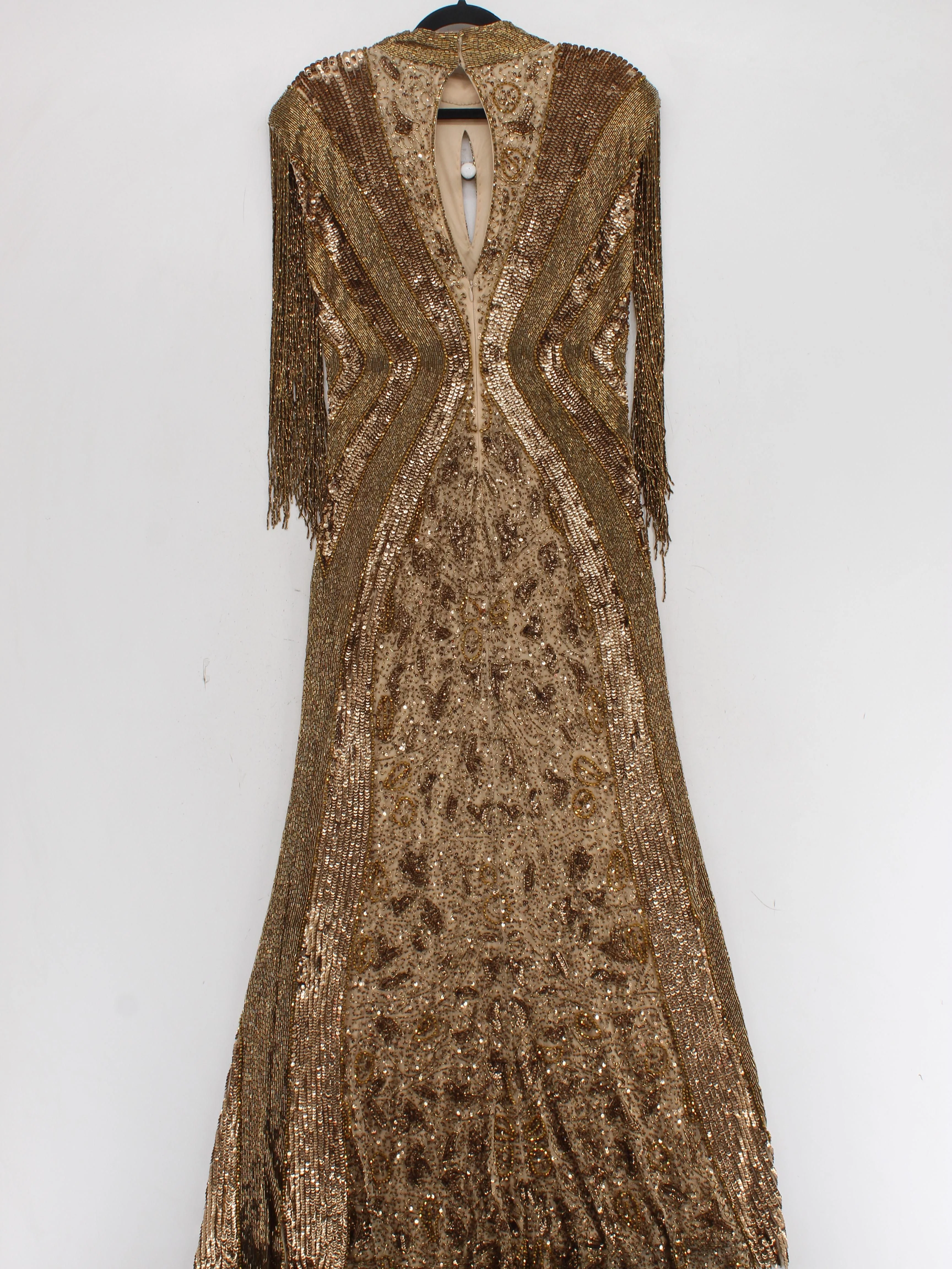 Karen Millen Maxi Dress UK12 in Gold RRP £429 - Image 2