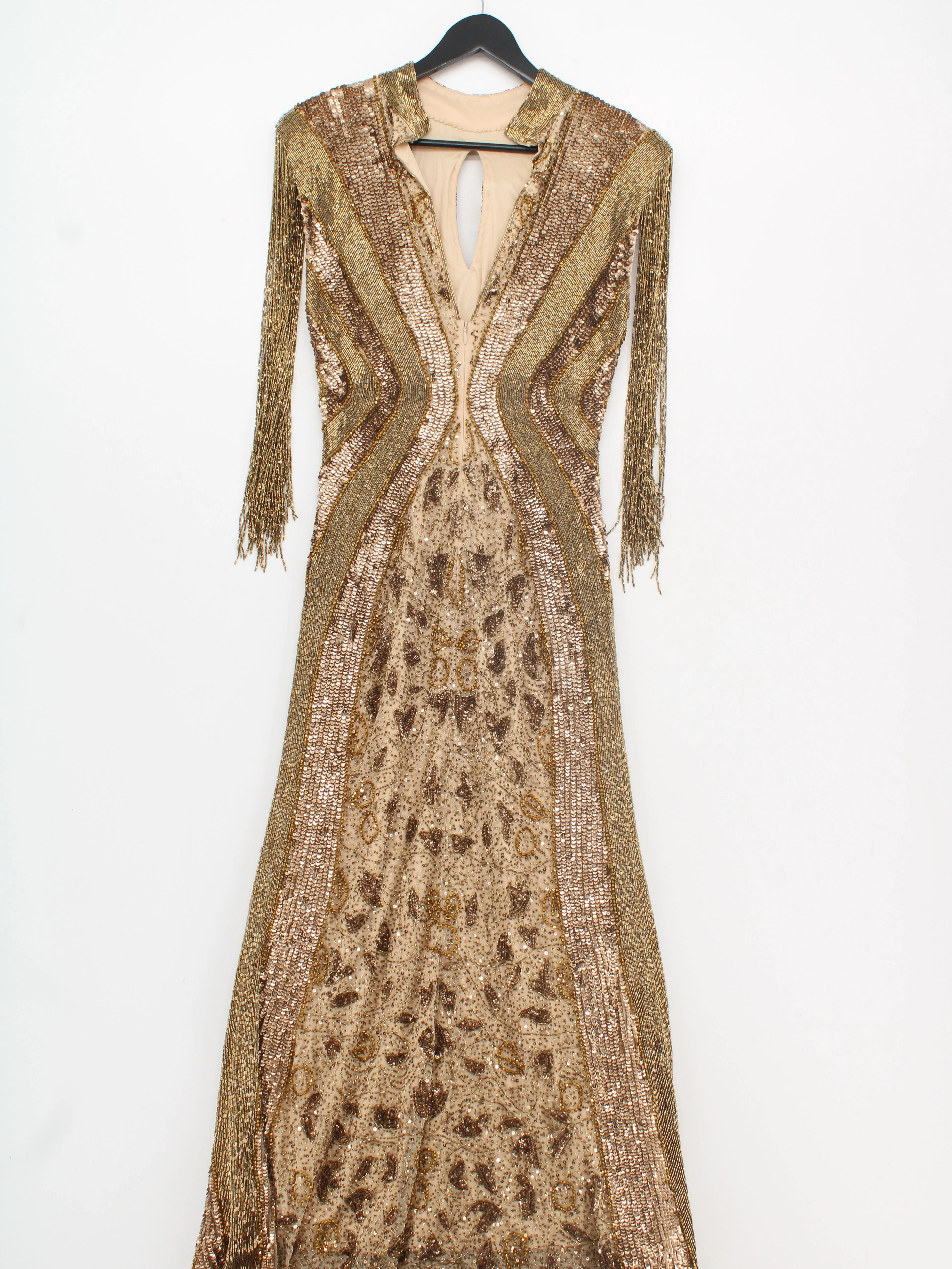 Karen Millen Maxi Dress UK12 in Gold RRP £429 - Image 2