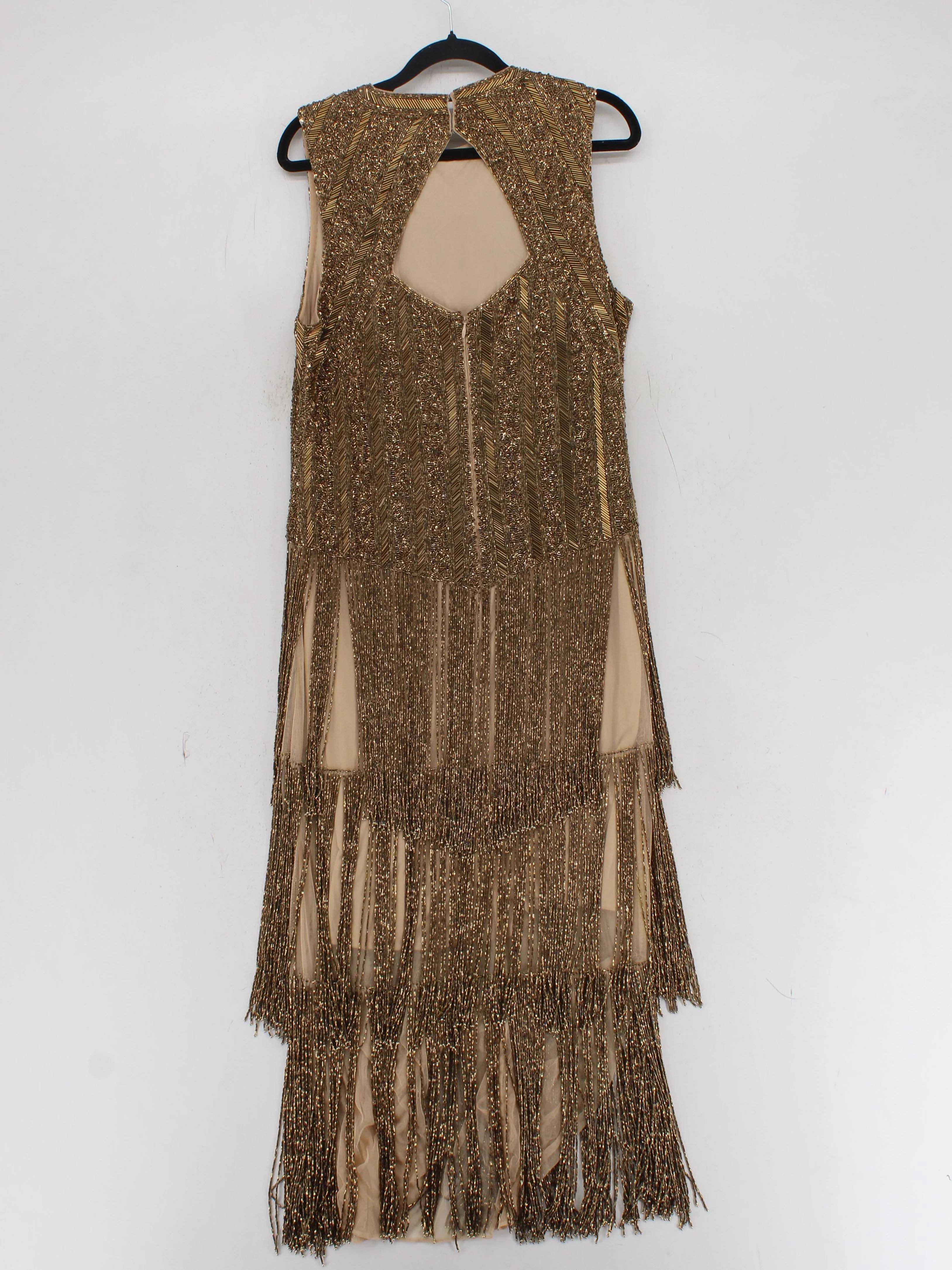 Karen Millen Maxi Dress UK12 in Gold RRP £469 - Image 2