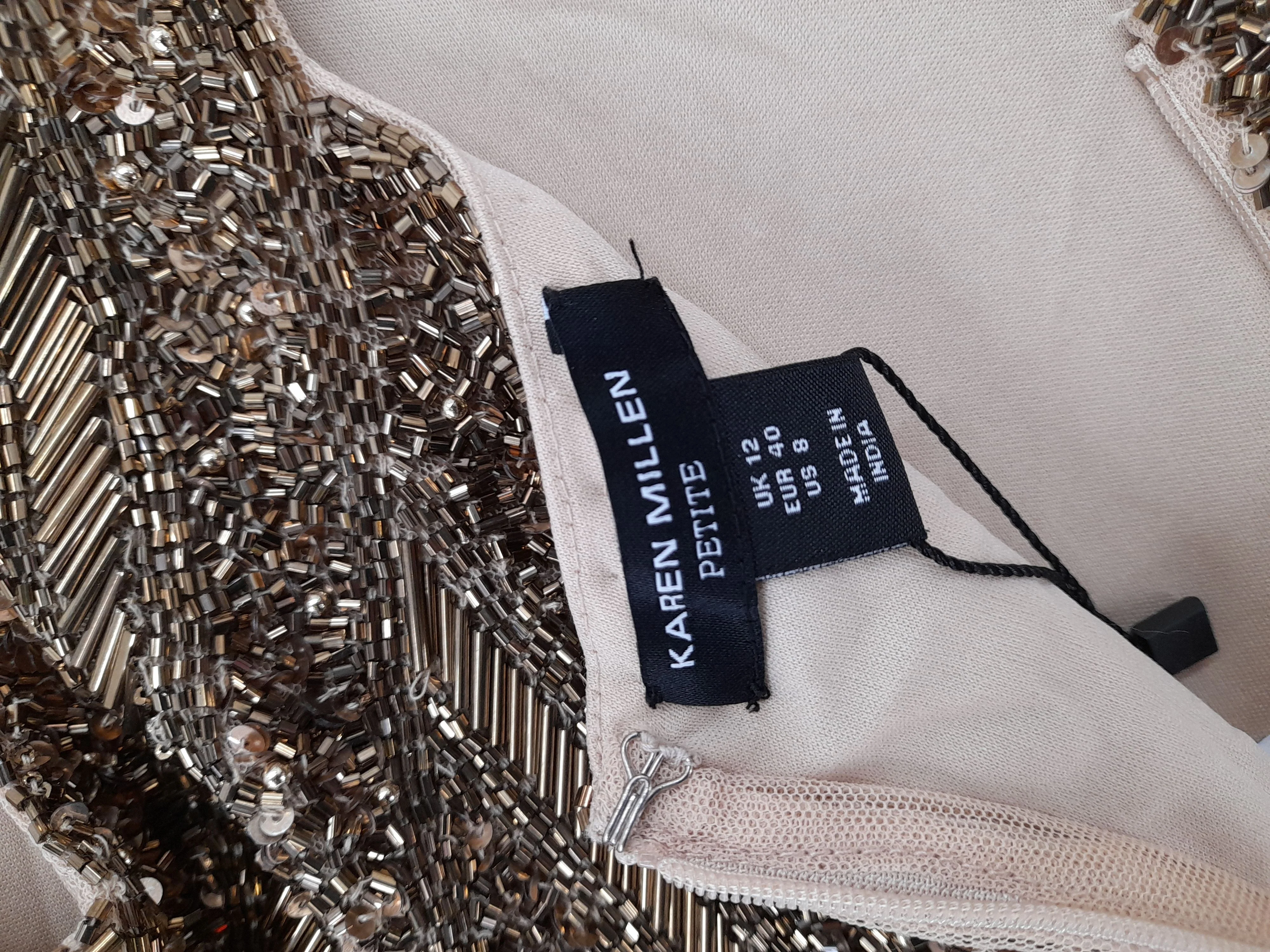 Karen Millen Maxi Dress UK12 in Gold RRP £469 - Image 5