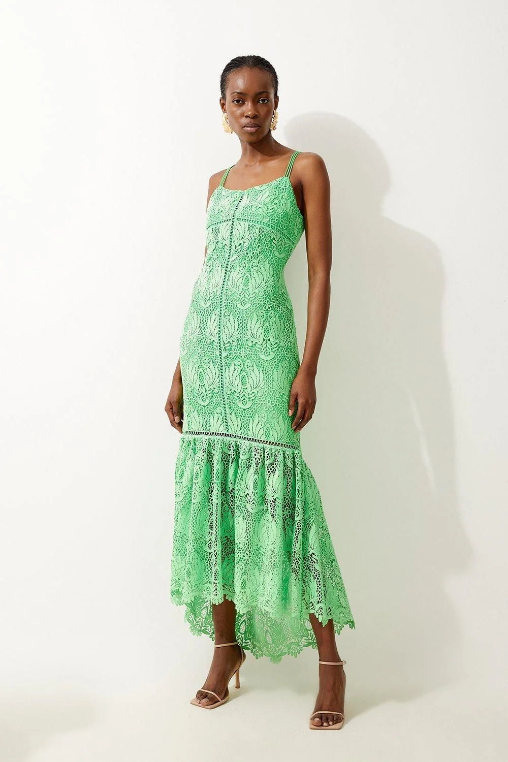 Karen Millen Maxi Dress UK12 in Green RRP £179