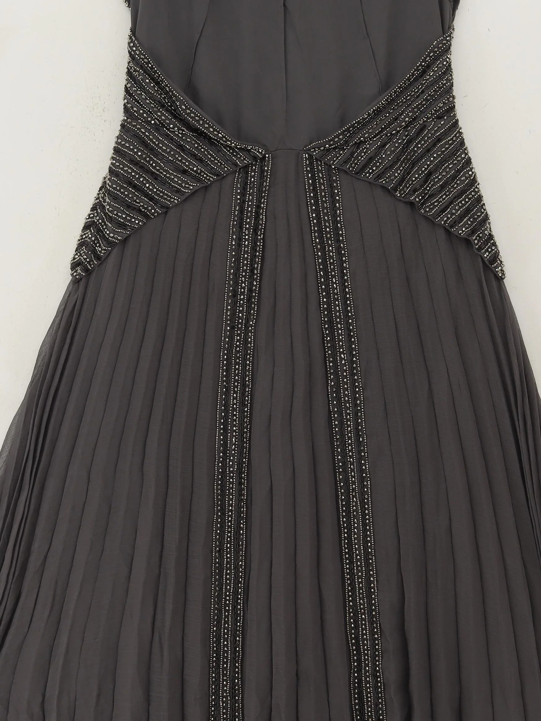 Karen Millen Maxi Dress UK12 in Grey RRP £349 - Image 3