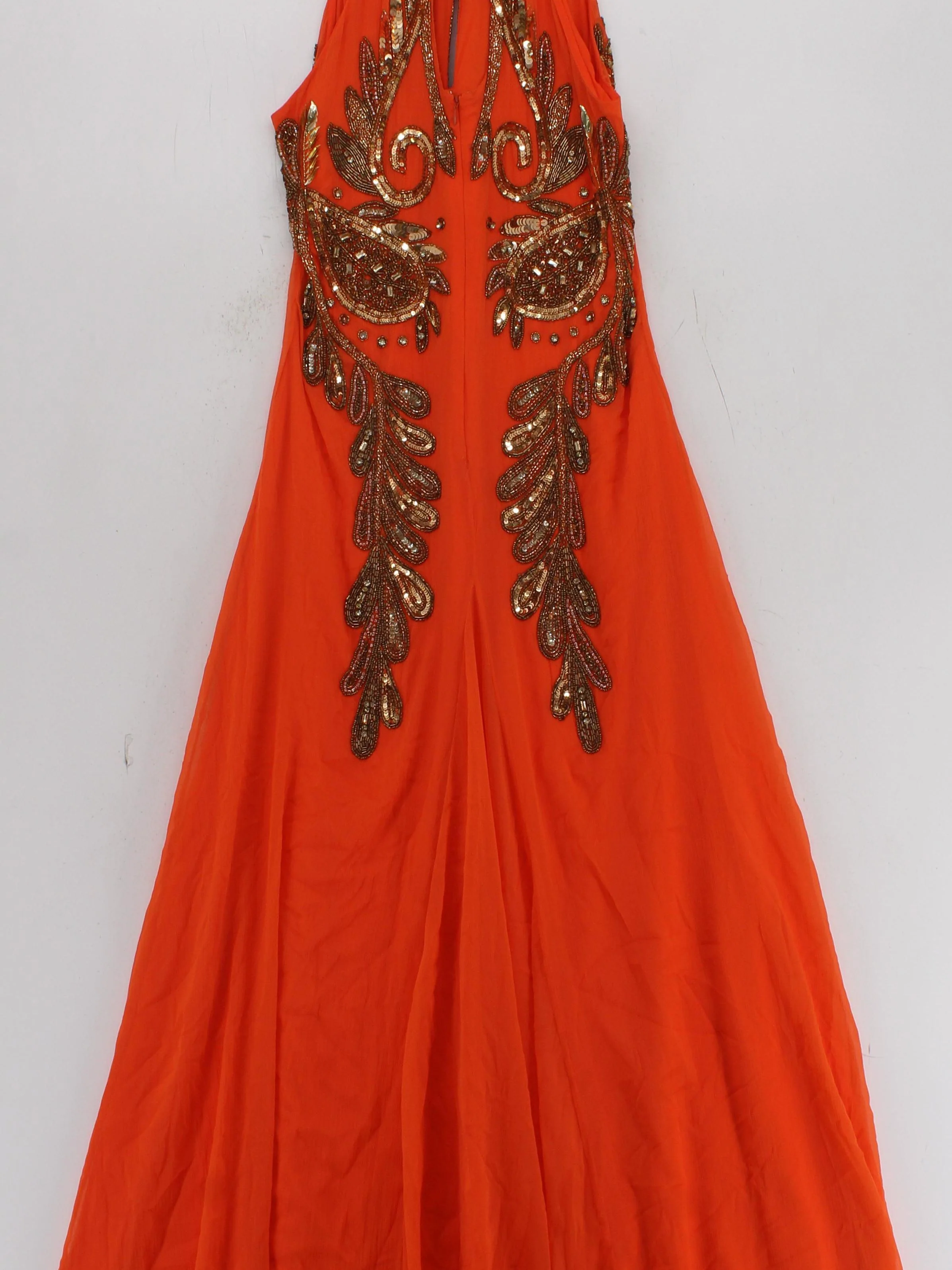 Karen Millen Maxi Dress UK12 in Orange RRP £499 - Image 2