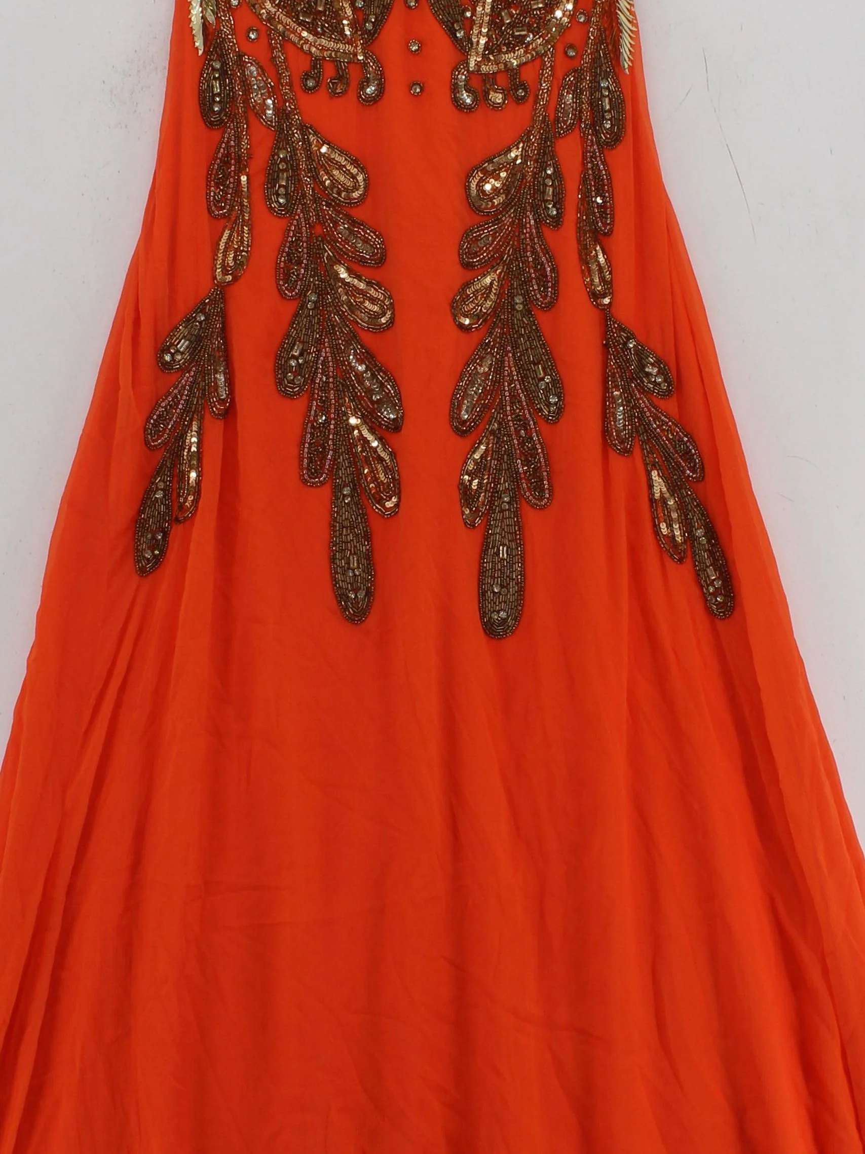 Karen Millen Maxi Dress UK12 in Orange RRP £499 - Image 3
