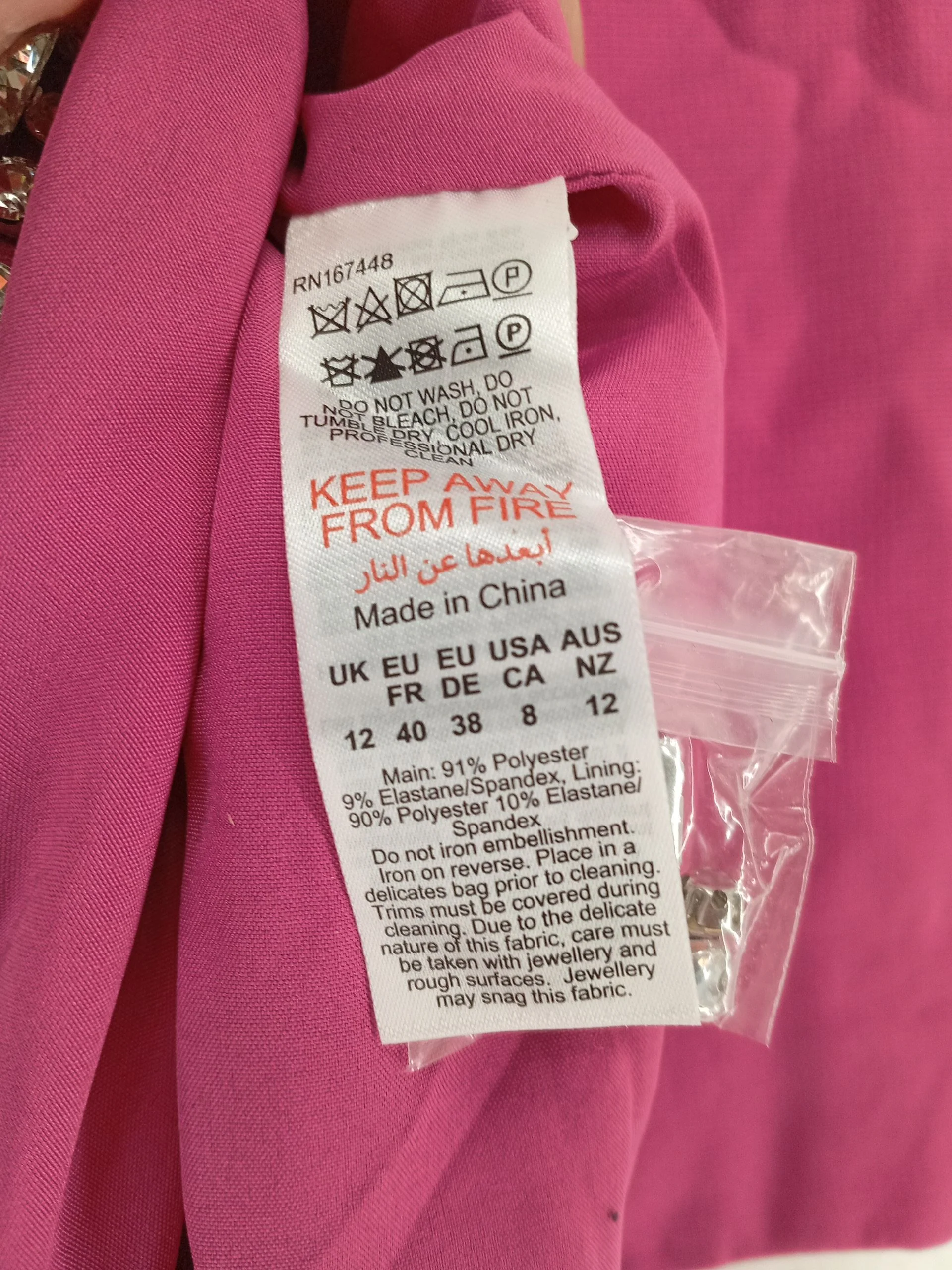 Karen Millen Maxi Dress UK12 in Pink RRP £329 - Image 7