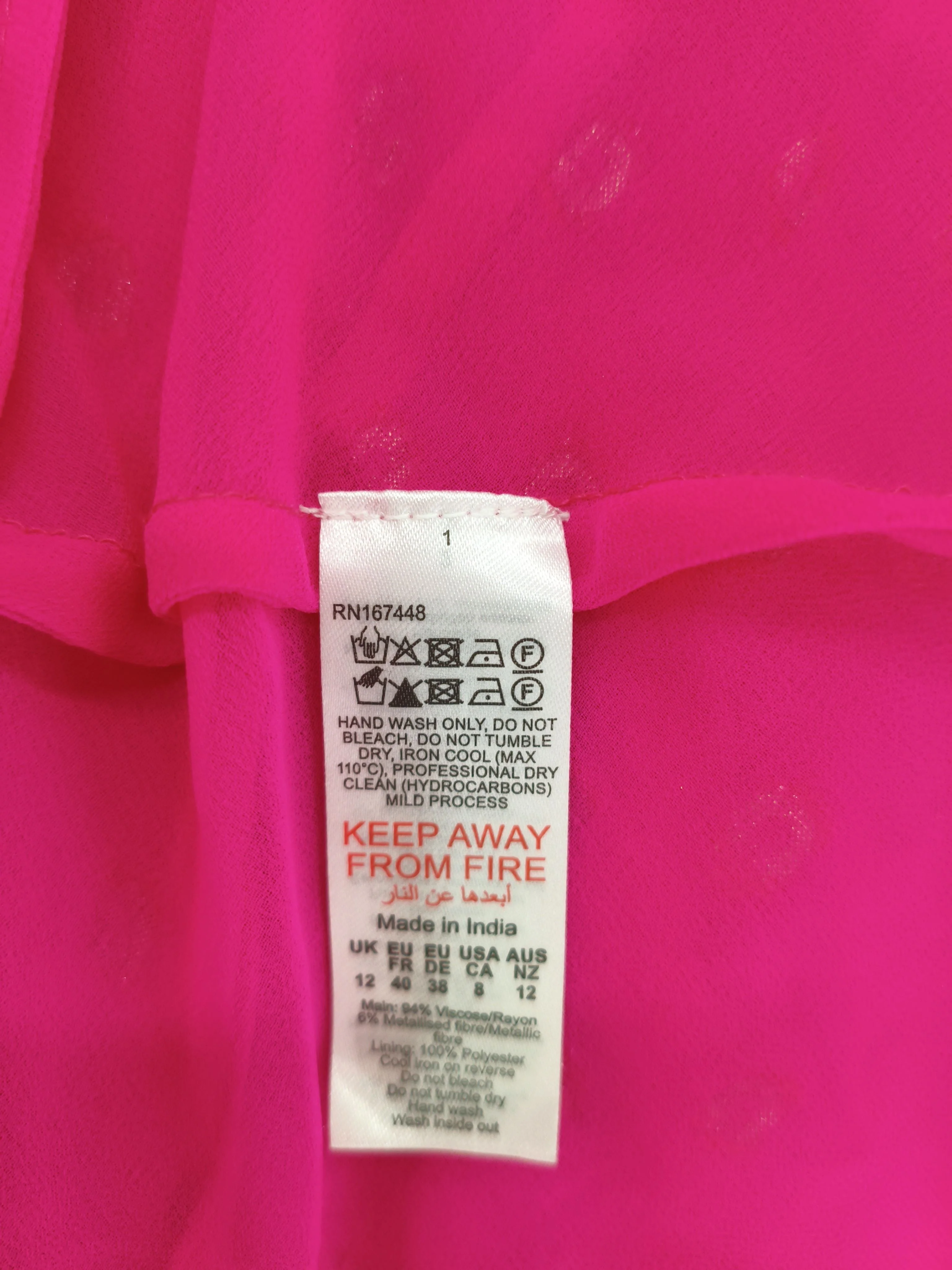 Karen Millen Maxi Dress UK12 in Pink RRP £89 - Image 7