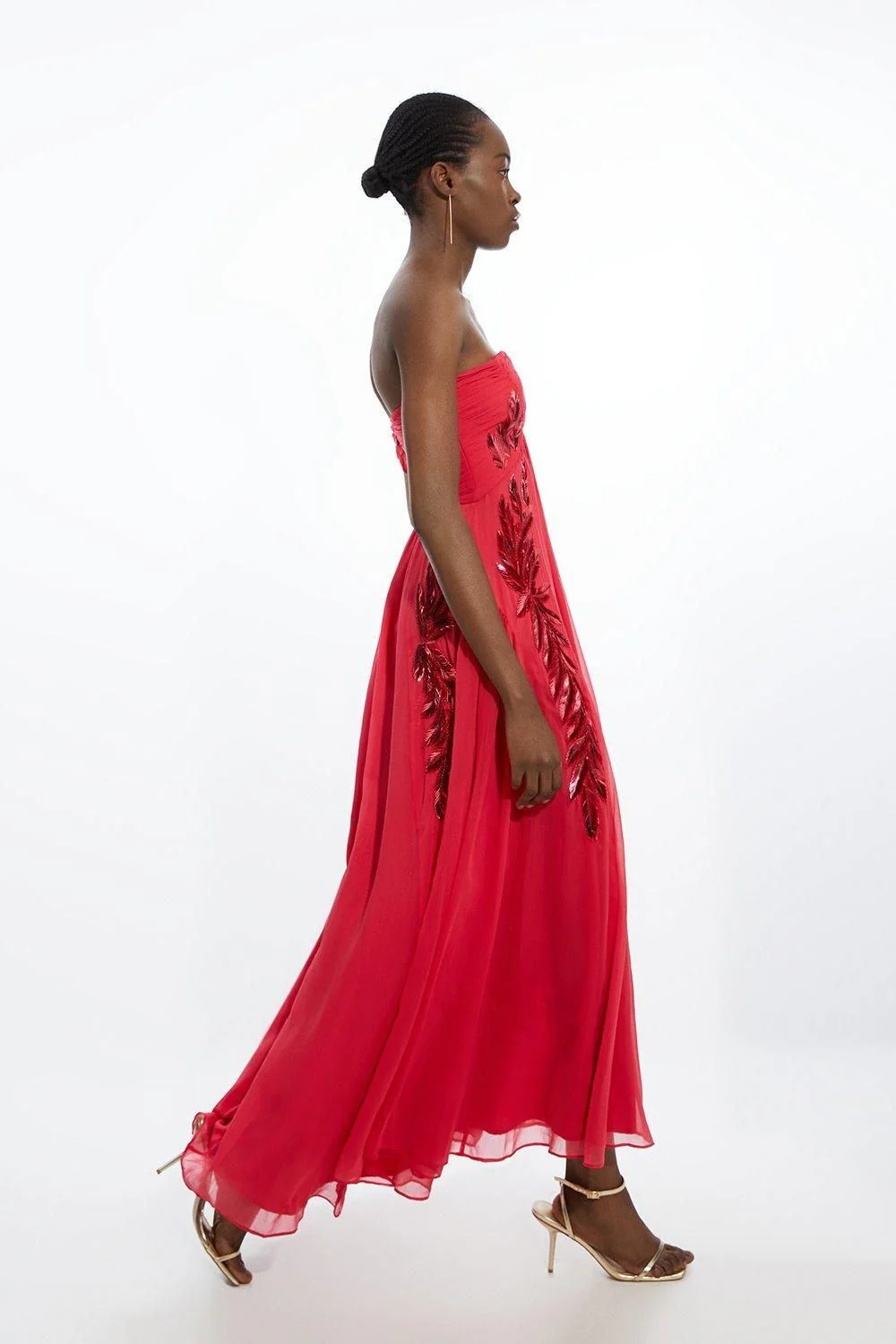 Karen Millen Maxi Dress UK12 in Red RRP £399