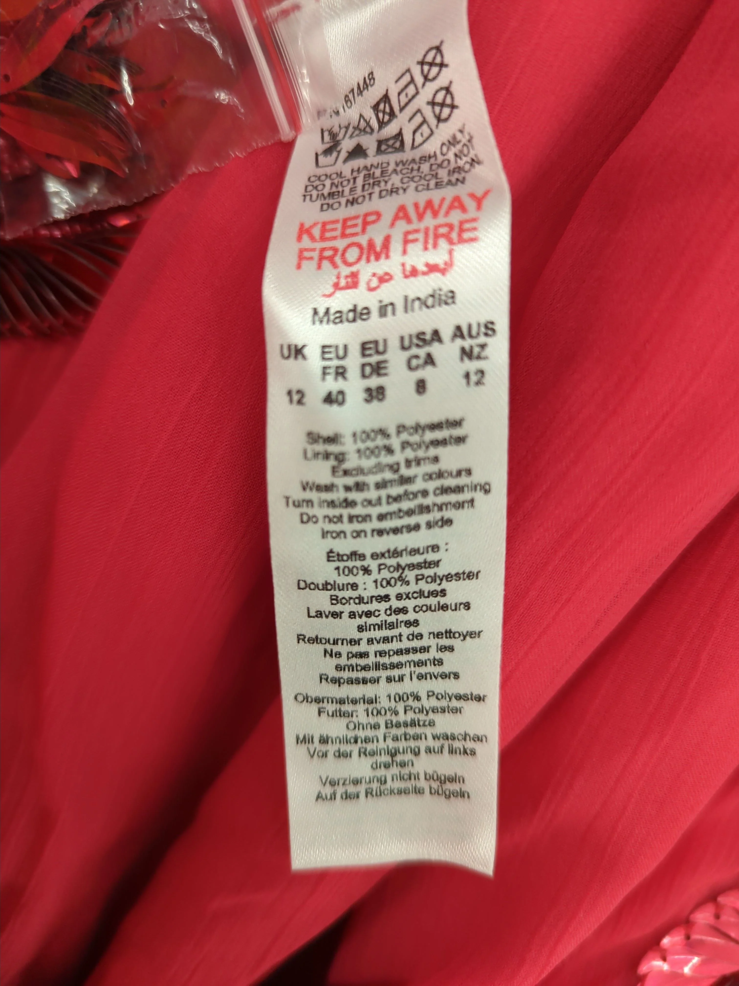 Karen Millen Maxi Dress UK12 in Red RRP £399 - Image 7