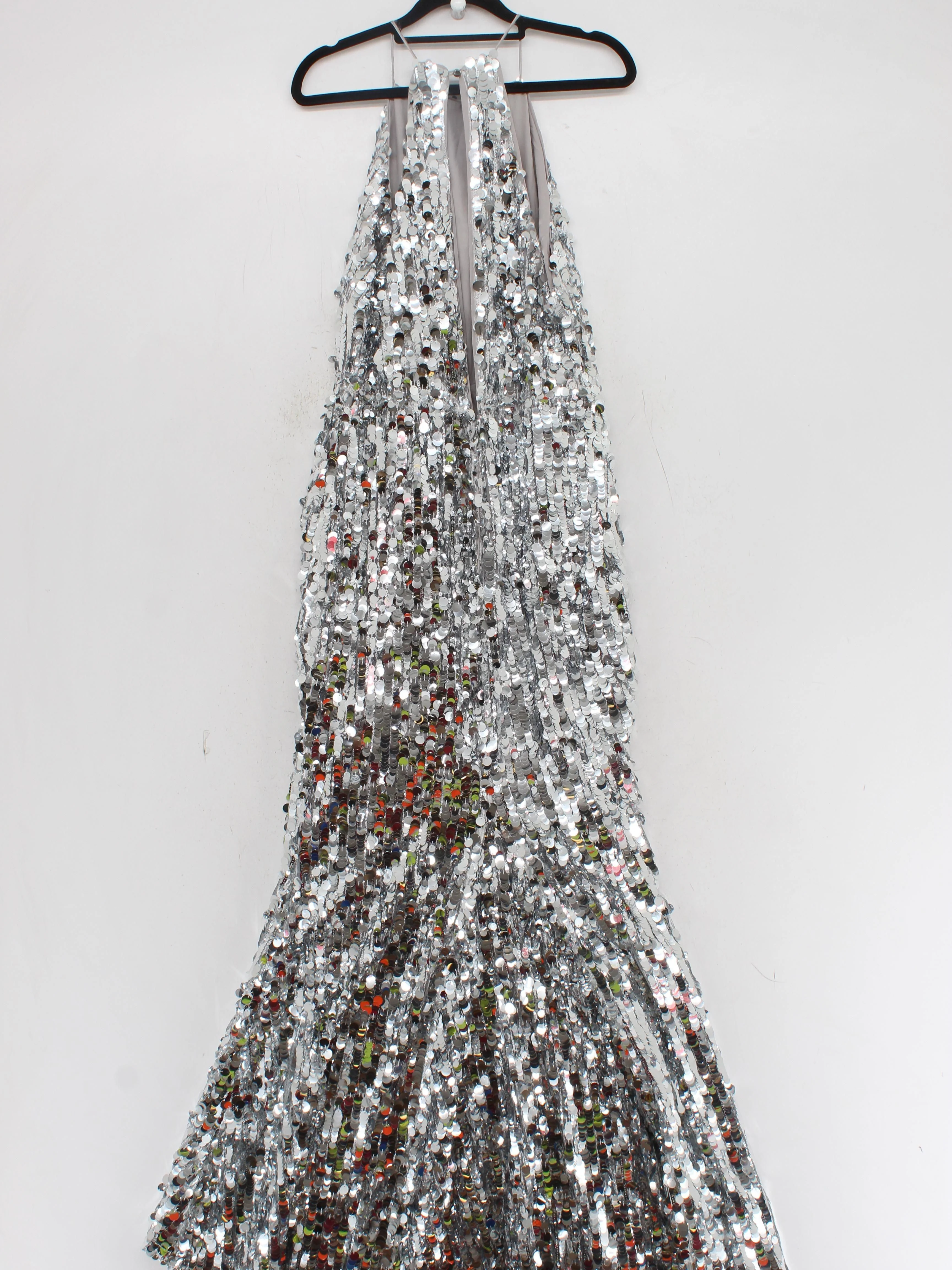 Karen Millen Maxi Dress UK12 in Silver RRP £209 - Image 2