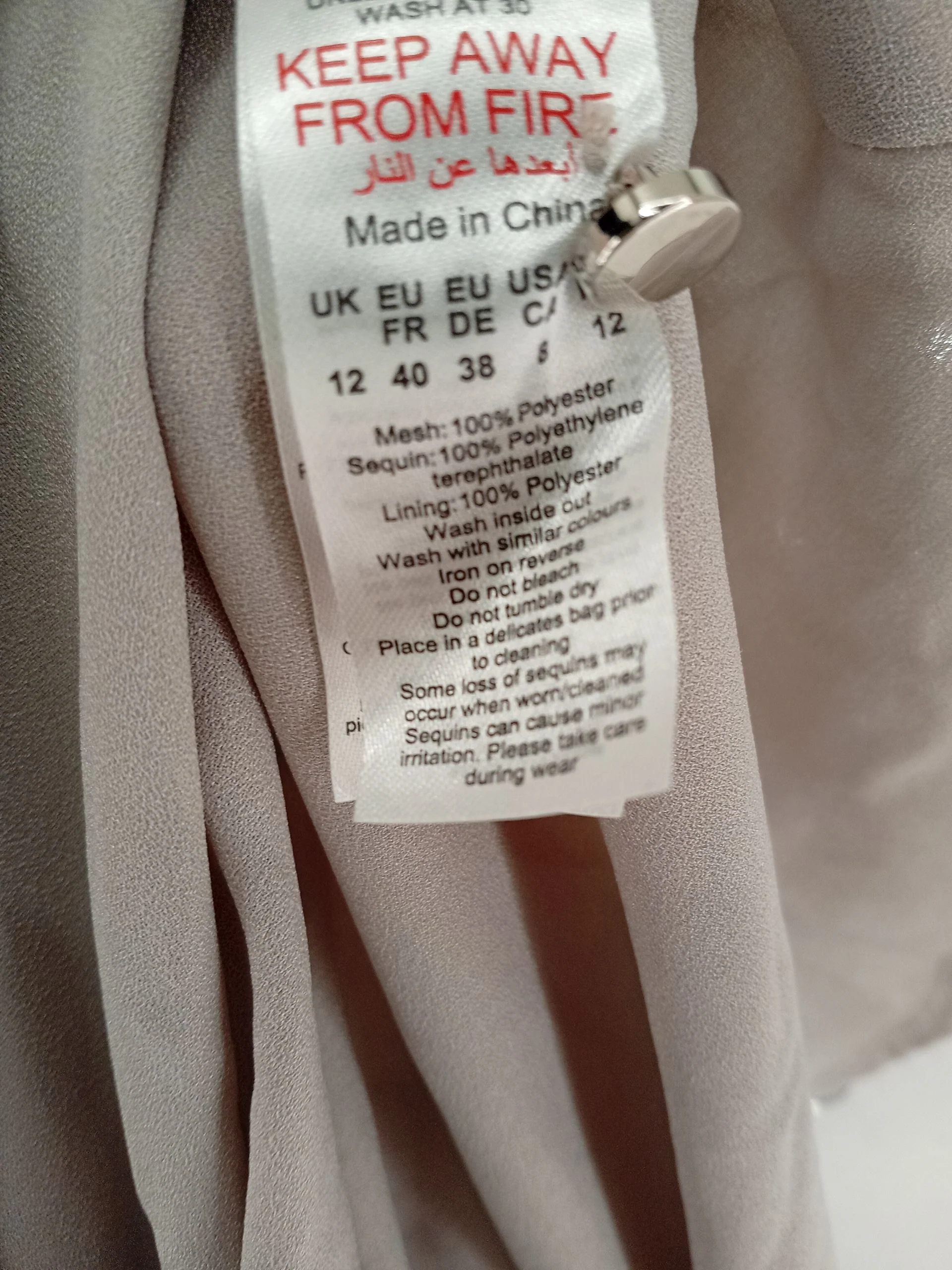 Karen Millen Maxi Dress UK12 in Silver RRP £209 - Image 7