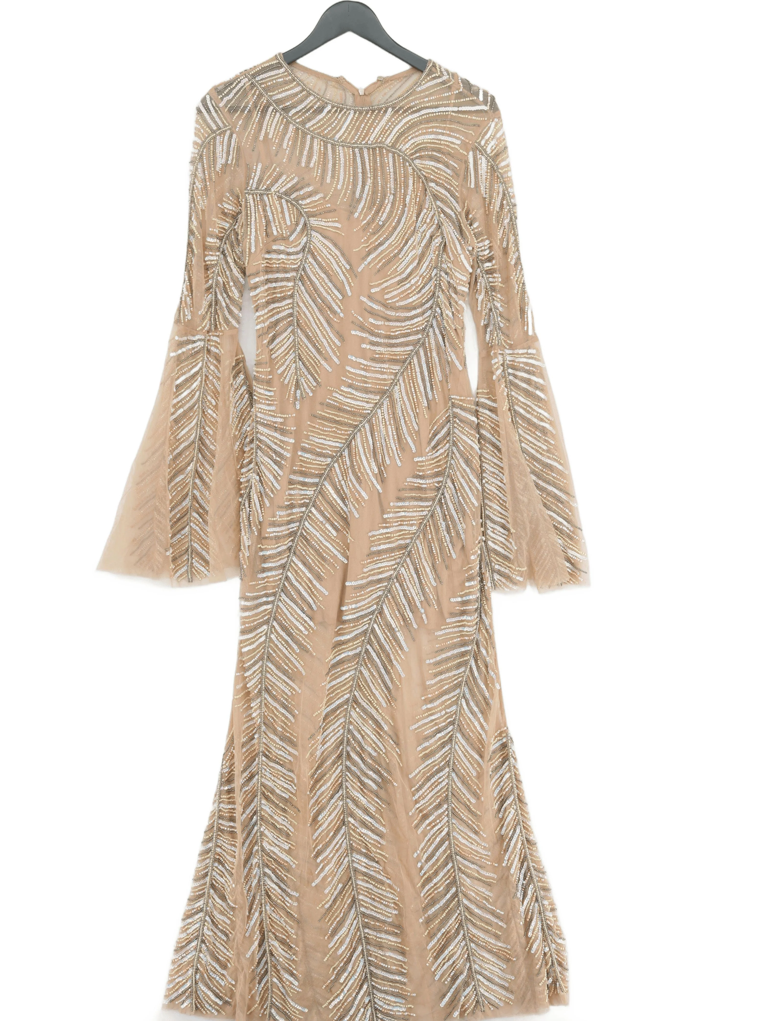 Karen Millen Maxi Dress UK12 in Tan RRP £369