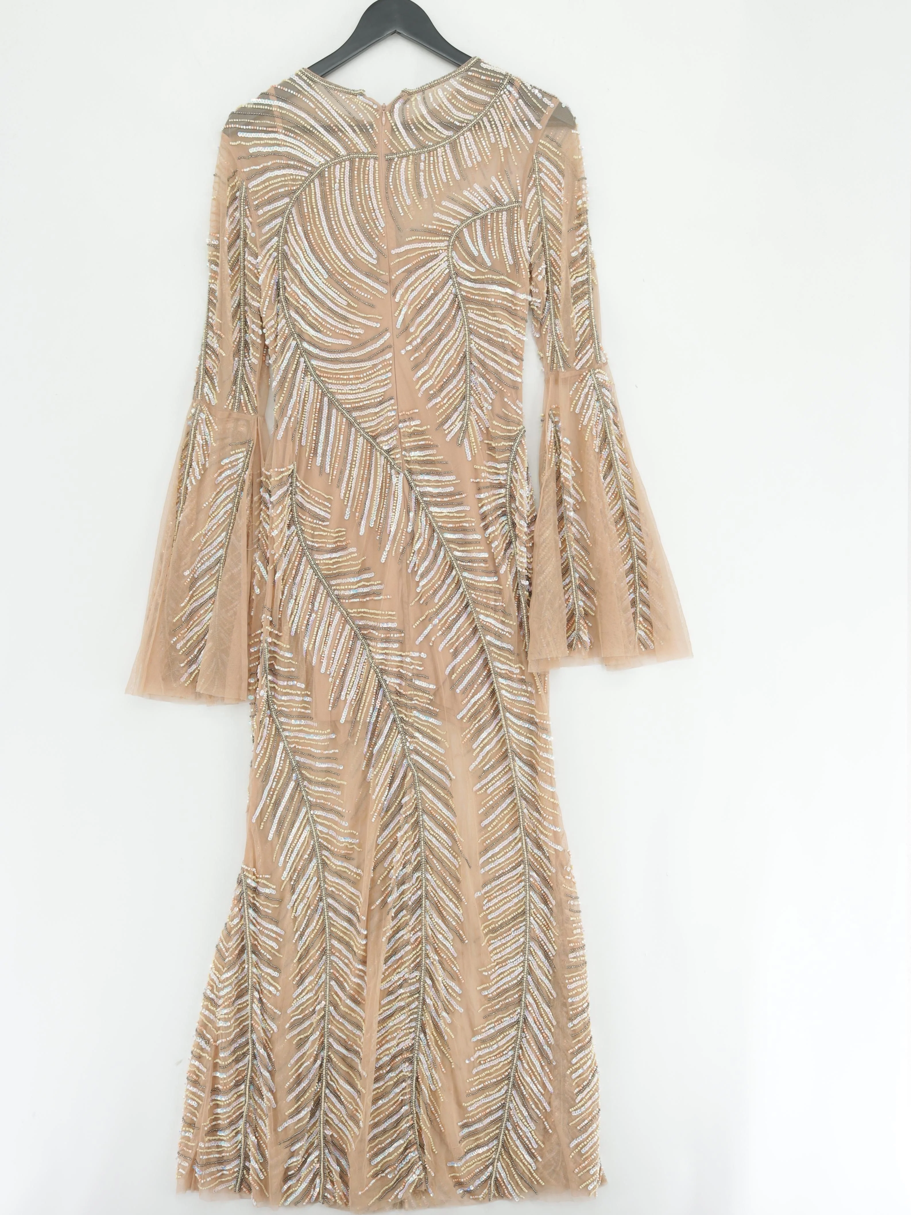 Karen Millen Maxi Dress UK12 in Tan RRP £369 - Image 2