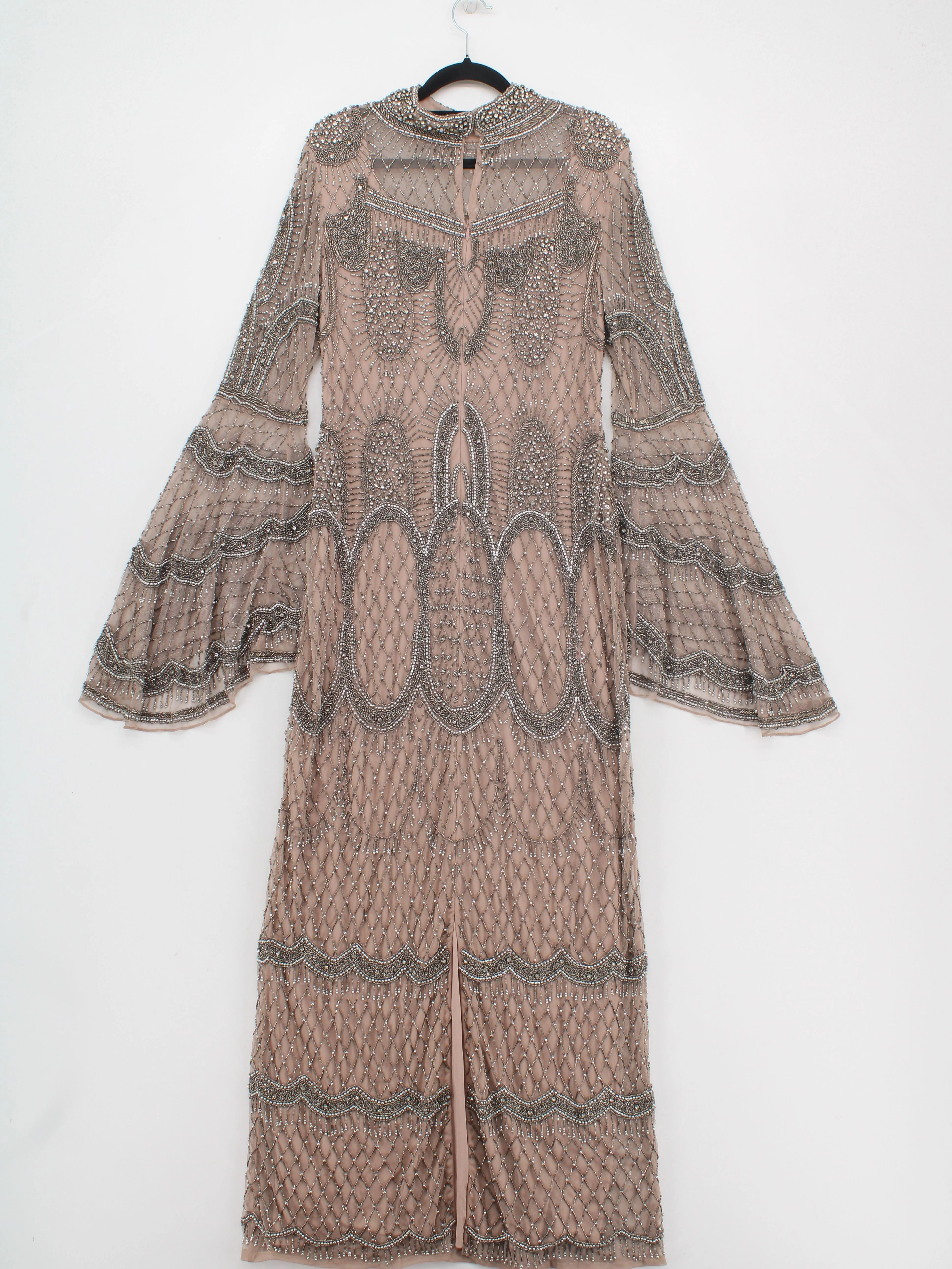 Karen Millen Maxi Dress UK12 in Tan RRP £549 - Image 2