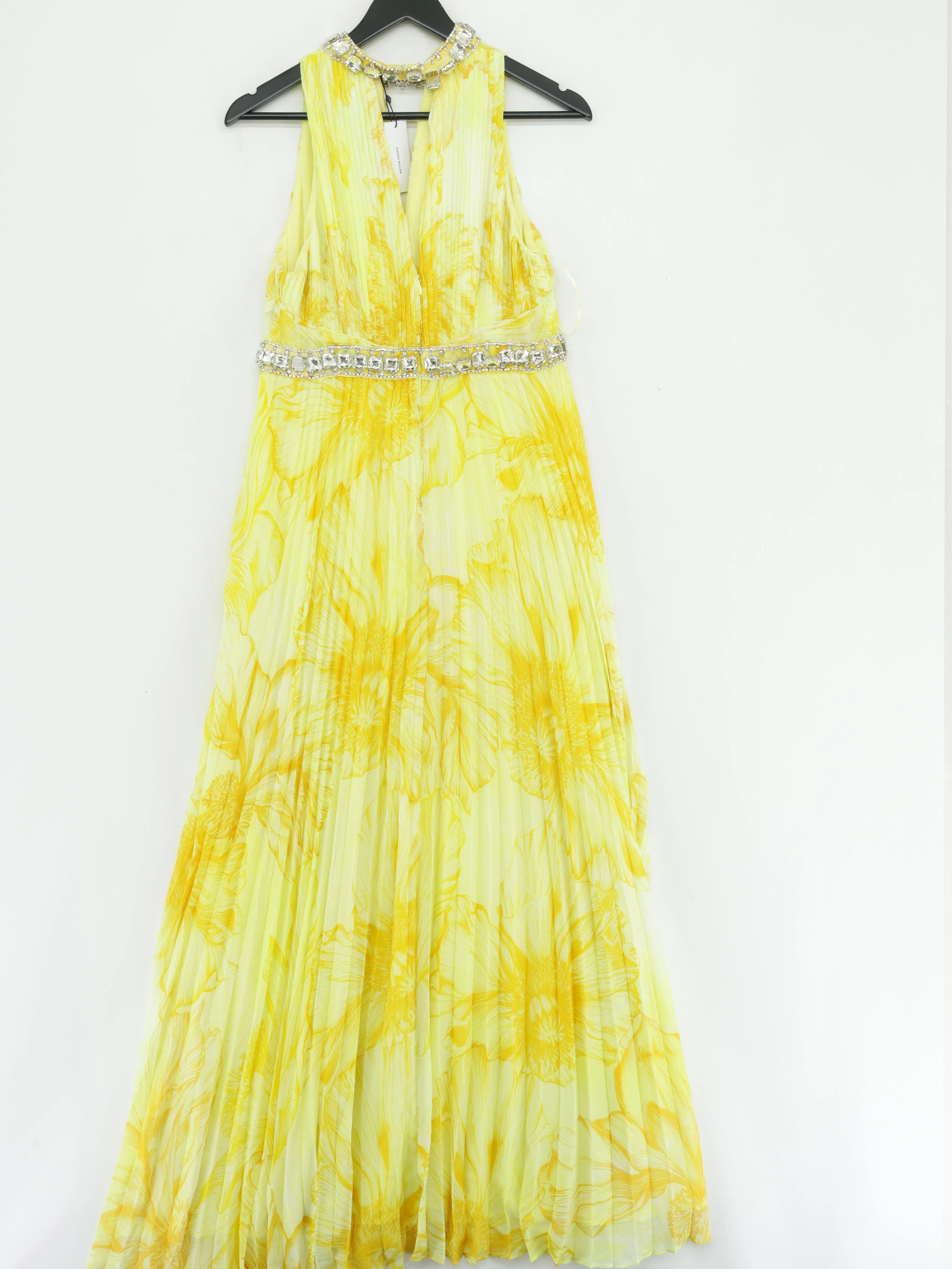 Karen Millen Maxi Dress UK12 in Yellow RRP £239 - Image 2