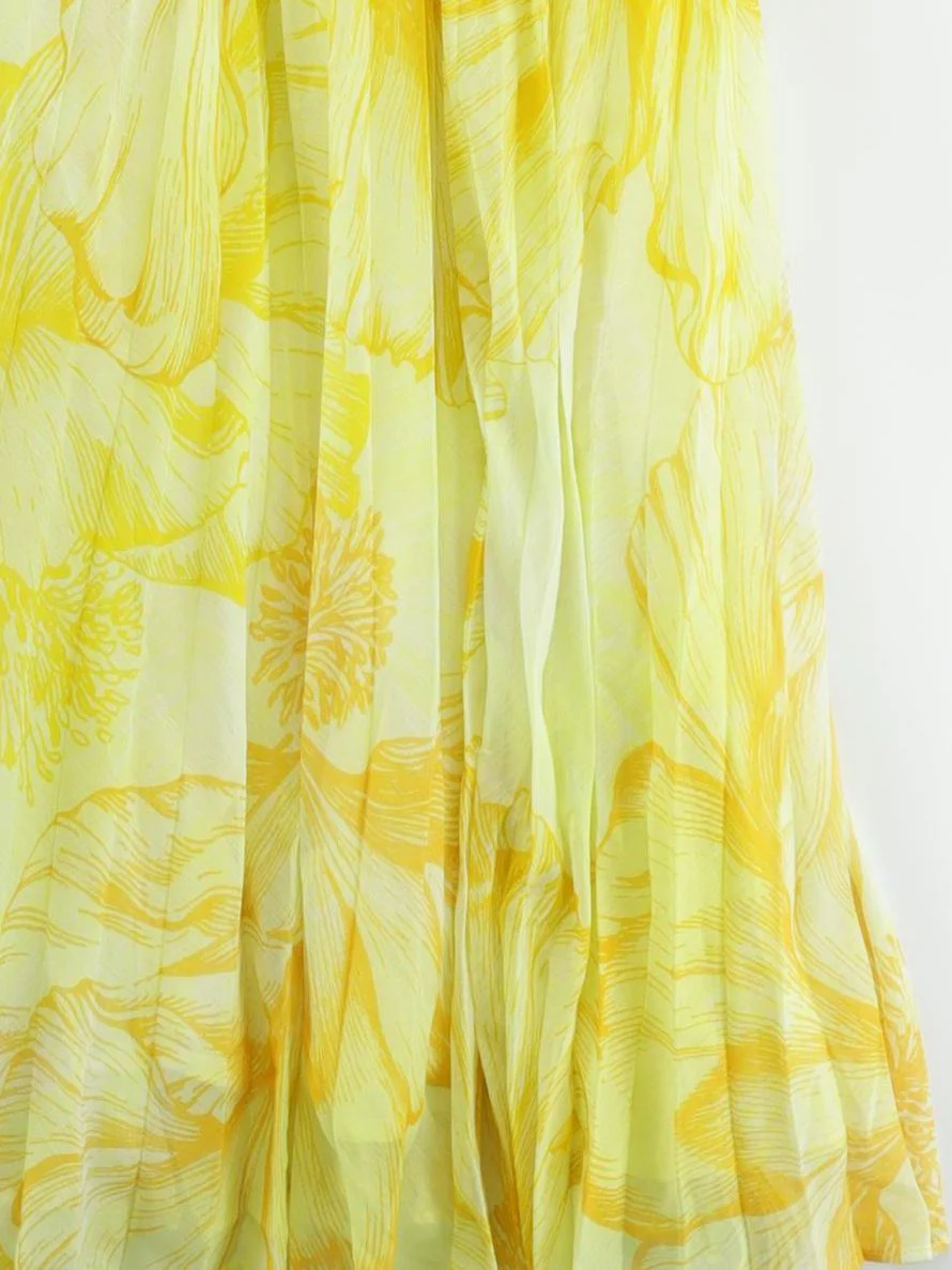 Karen Millen Maxi Dress UK12 in Yellow RRP £239 - Image 4