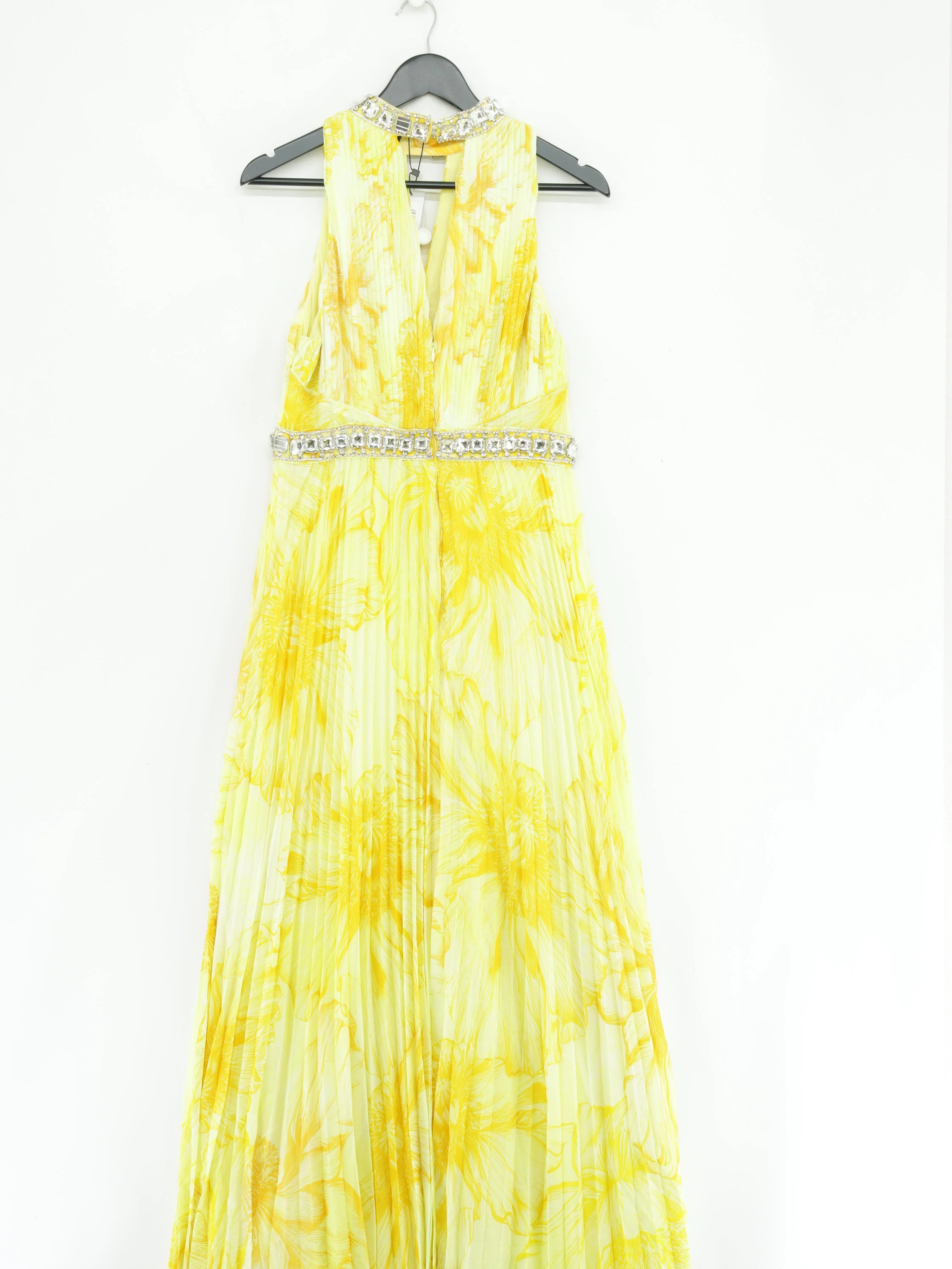 Karen Millen Maxi Dress UK12 in Yellow RRP £249 - Image 2