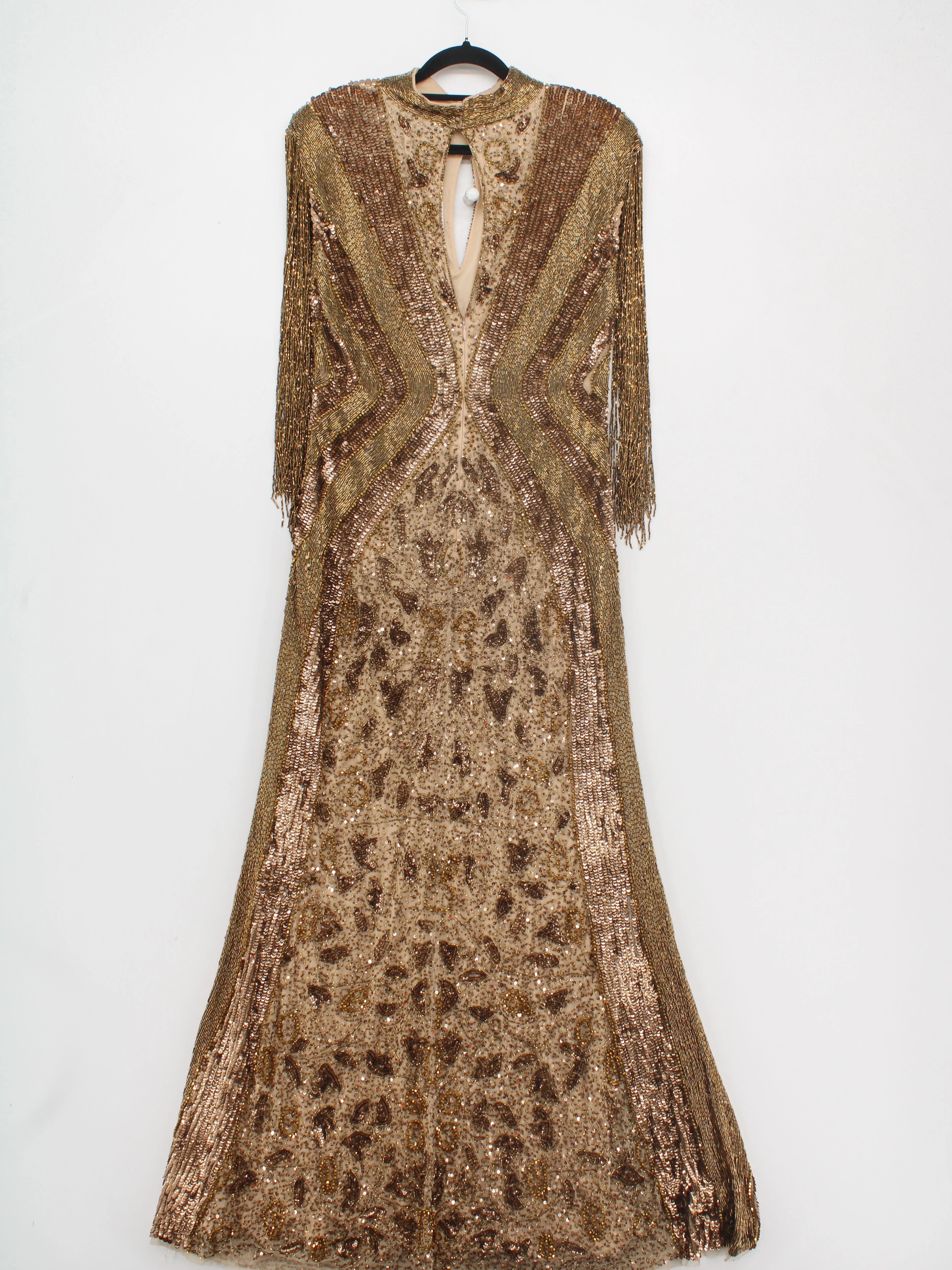 Karen Millen Maxi Dress UK14 in Gold RRP £429 - Image 2