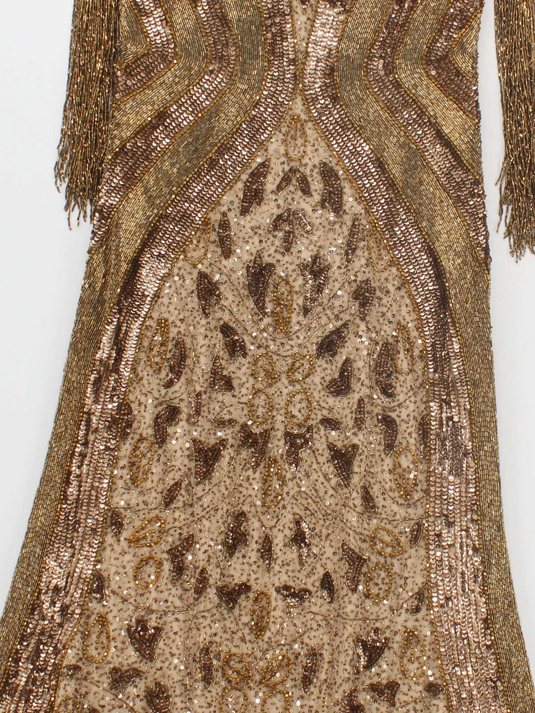 Karen Millen Maxi Dress UK14 in Gold RRP £429 - Image 3