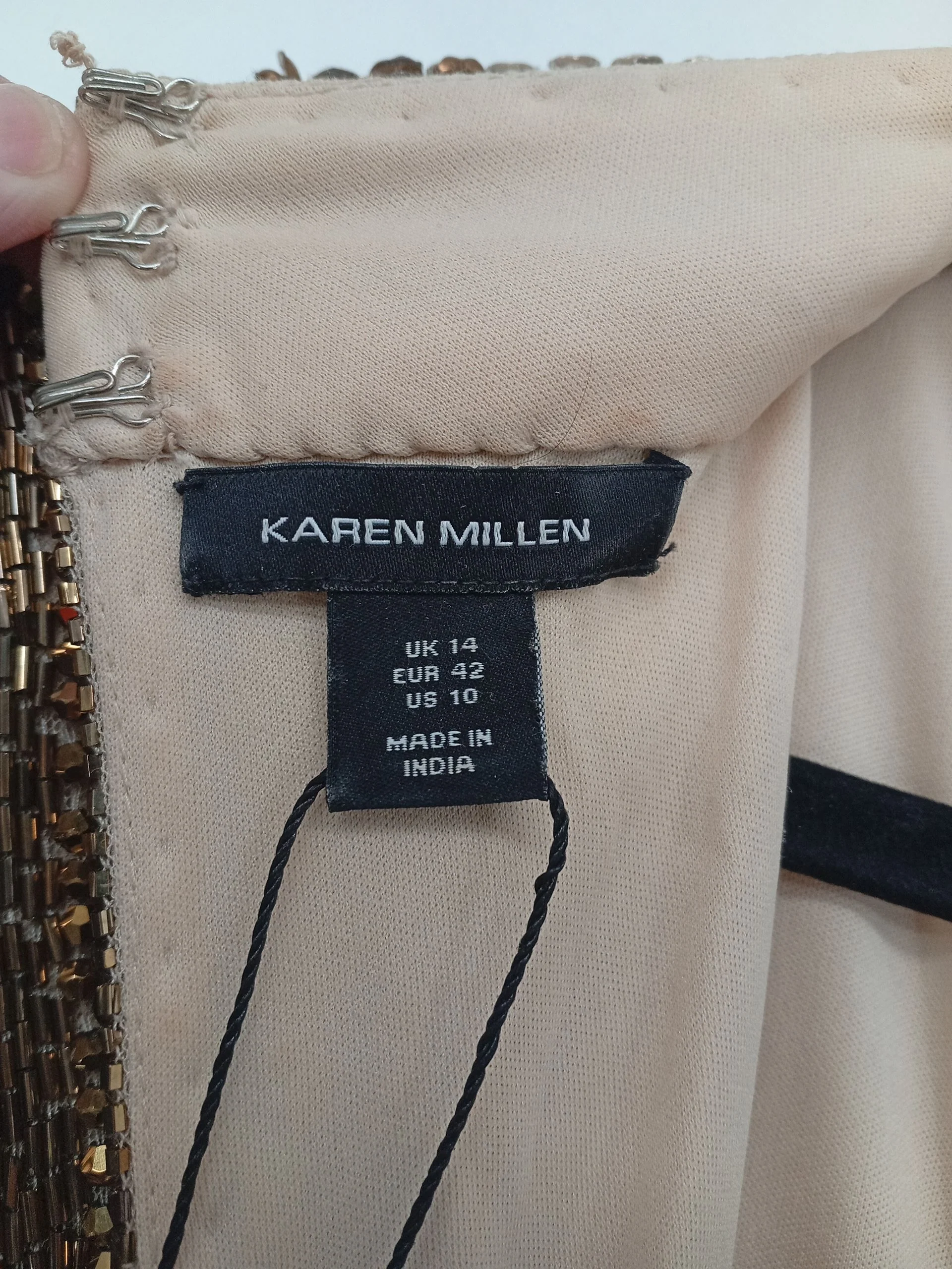 Karen Millen Maxi Dress UK14 in Gold RRP £429 - Image 6